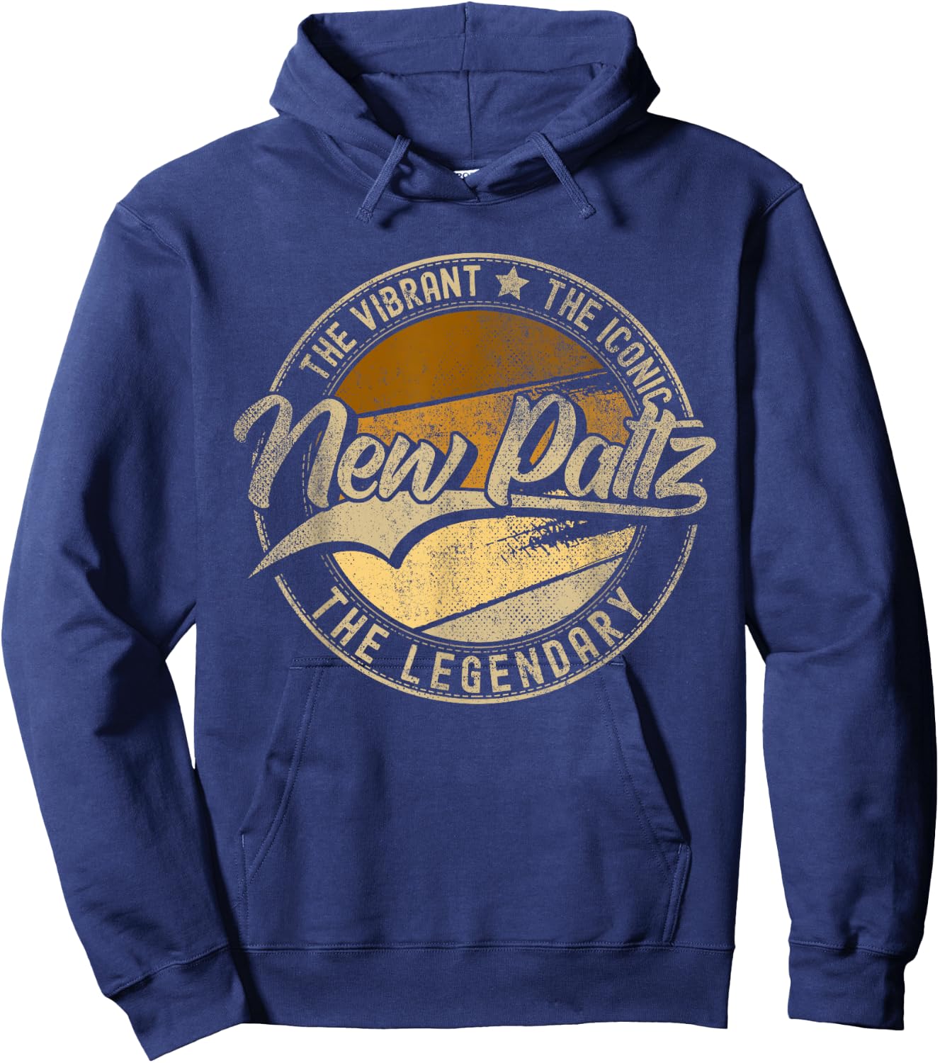 New Paltz NY | New York | Vintage Distressed Hoodie - Hoodie | Navy