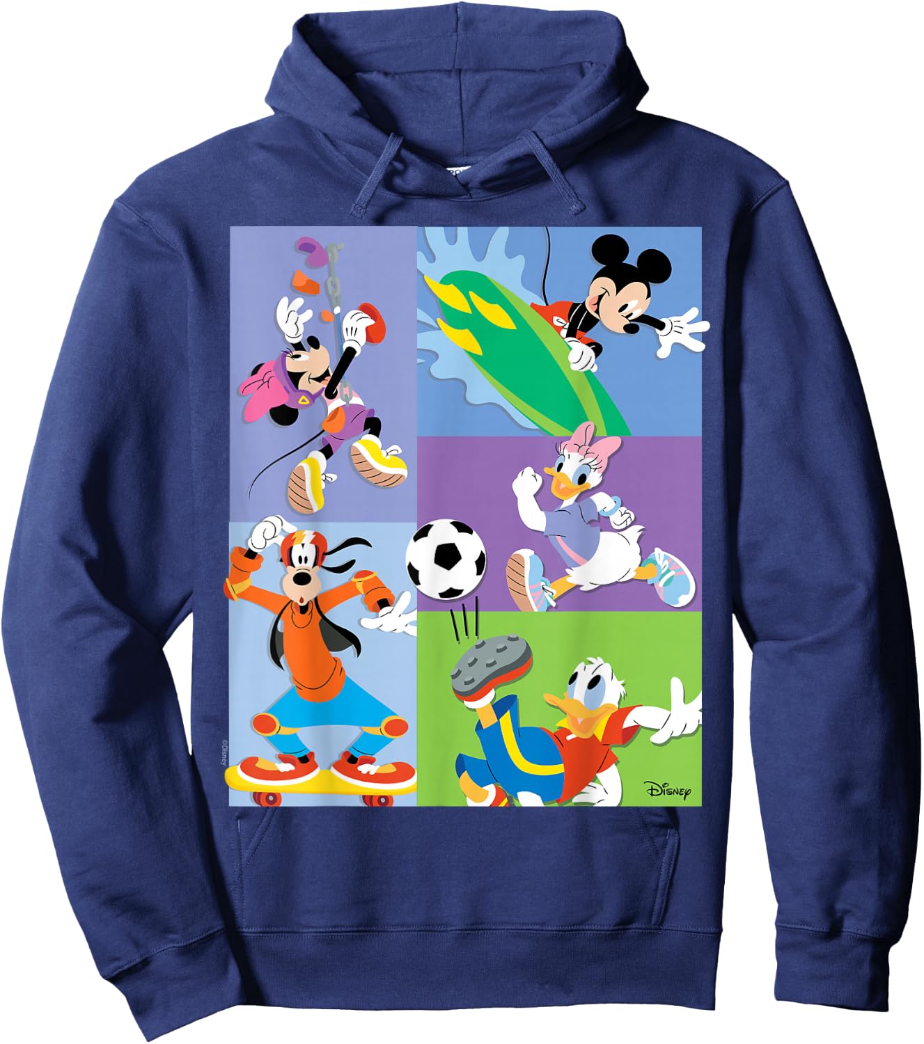 Mickey Mouse Minnie Mouse Donald Duck Daisy Duck Goofy Sport Hoodie - Hoodie | Navy