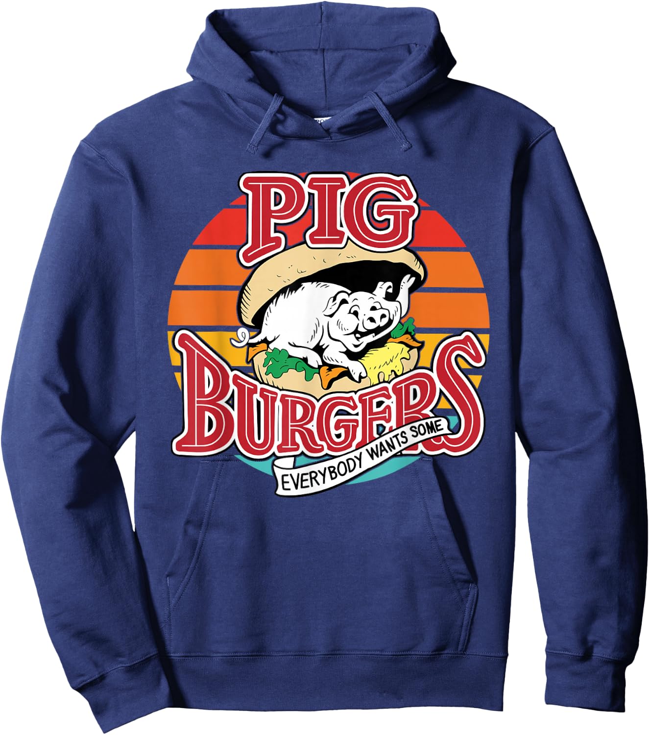 Pig Burgers Everybody Wants Some Apparel Hoodie - Hoodie | Navy