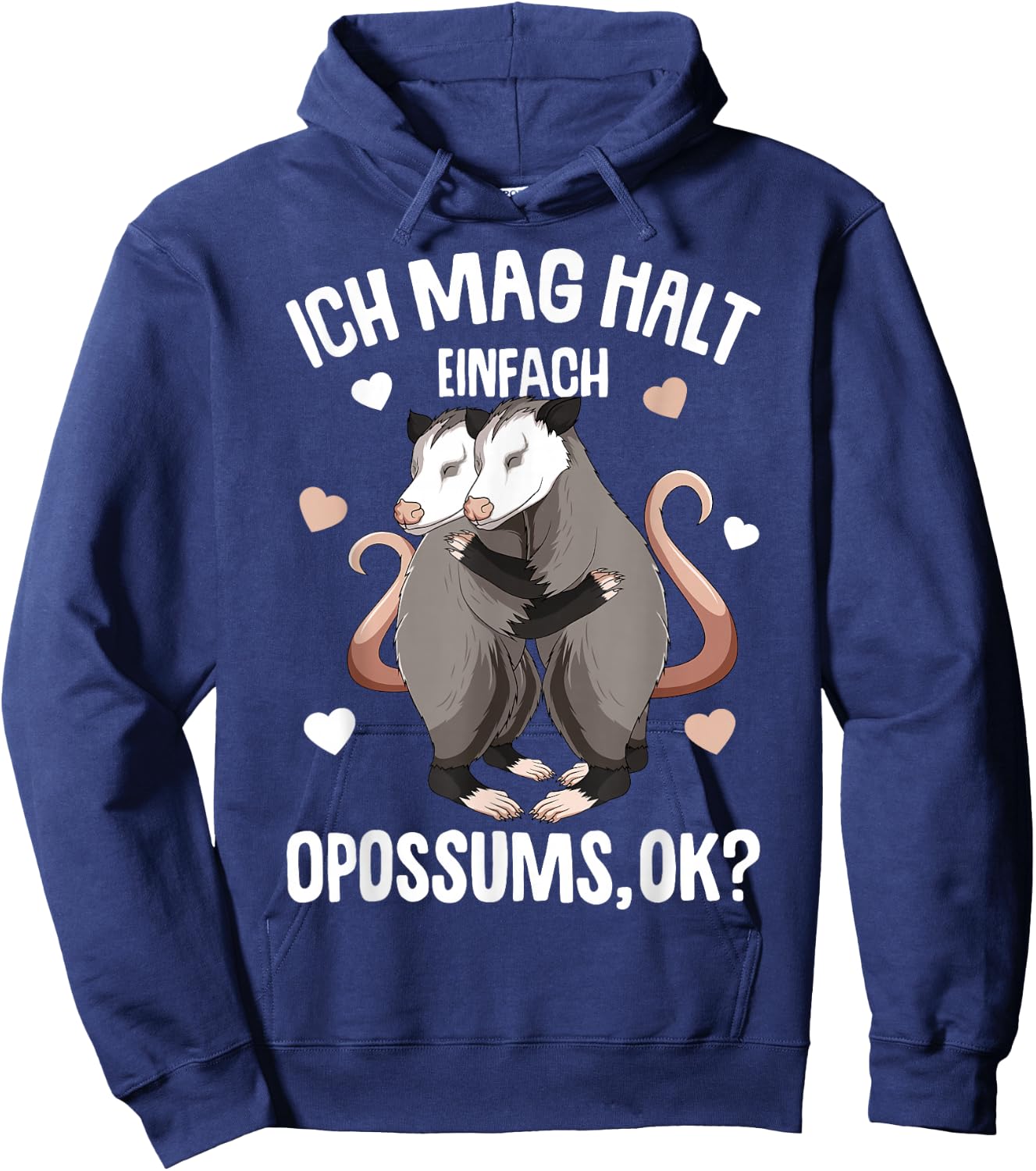 Ich mag halt Opossums Girls Kids Women's Opossum , black, s Hoodie - Hoodie | Navy