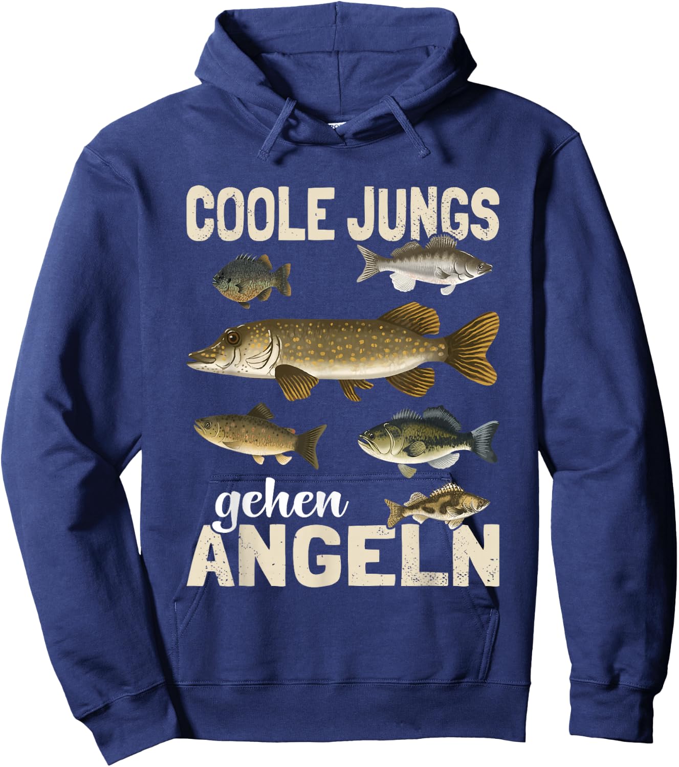 Cool Boys Go Fishing Funny Fish Sport Fisherman Fisherman Hoodie - Hoodie | Navy