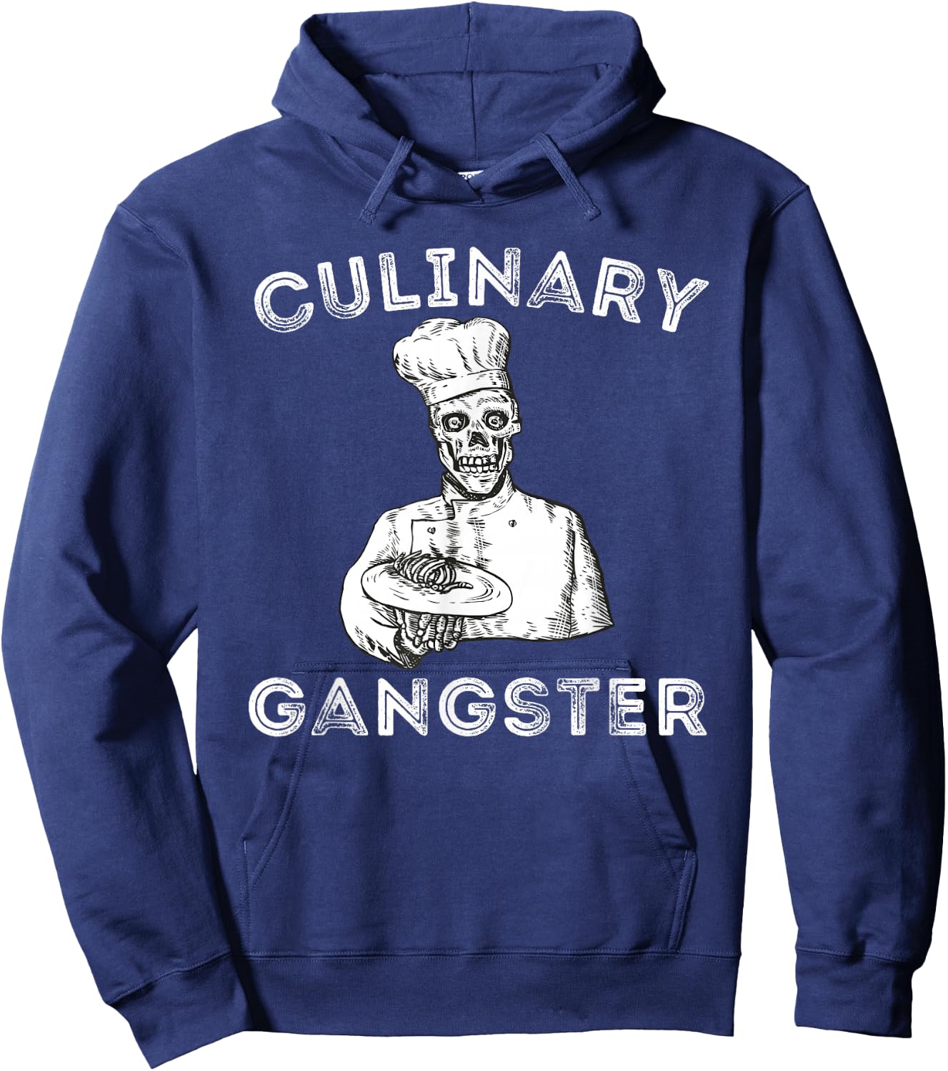 Funny Cooking & Chef Shirts - Culinary Gangster - Adult - Black - Small - Short Sleeve - - Classic Fit - Cotton - Novelty - Birthday Hoodie - Hoodie | Navy