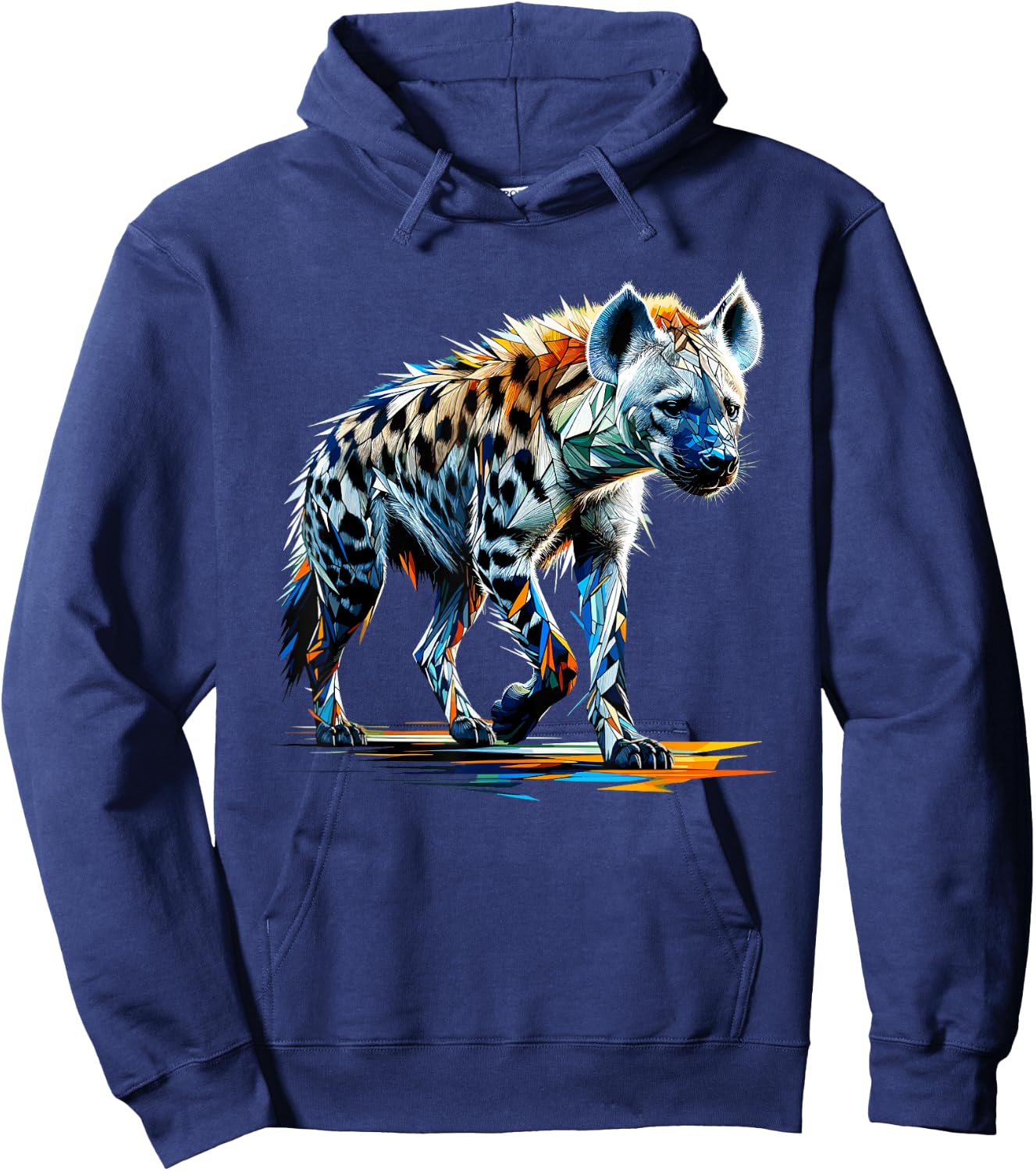 Polygon Art Hyänen Hyäne Hoodie - Hoodie | Navy