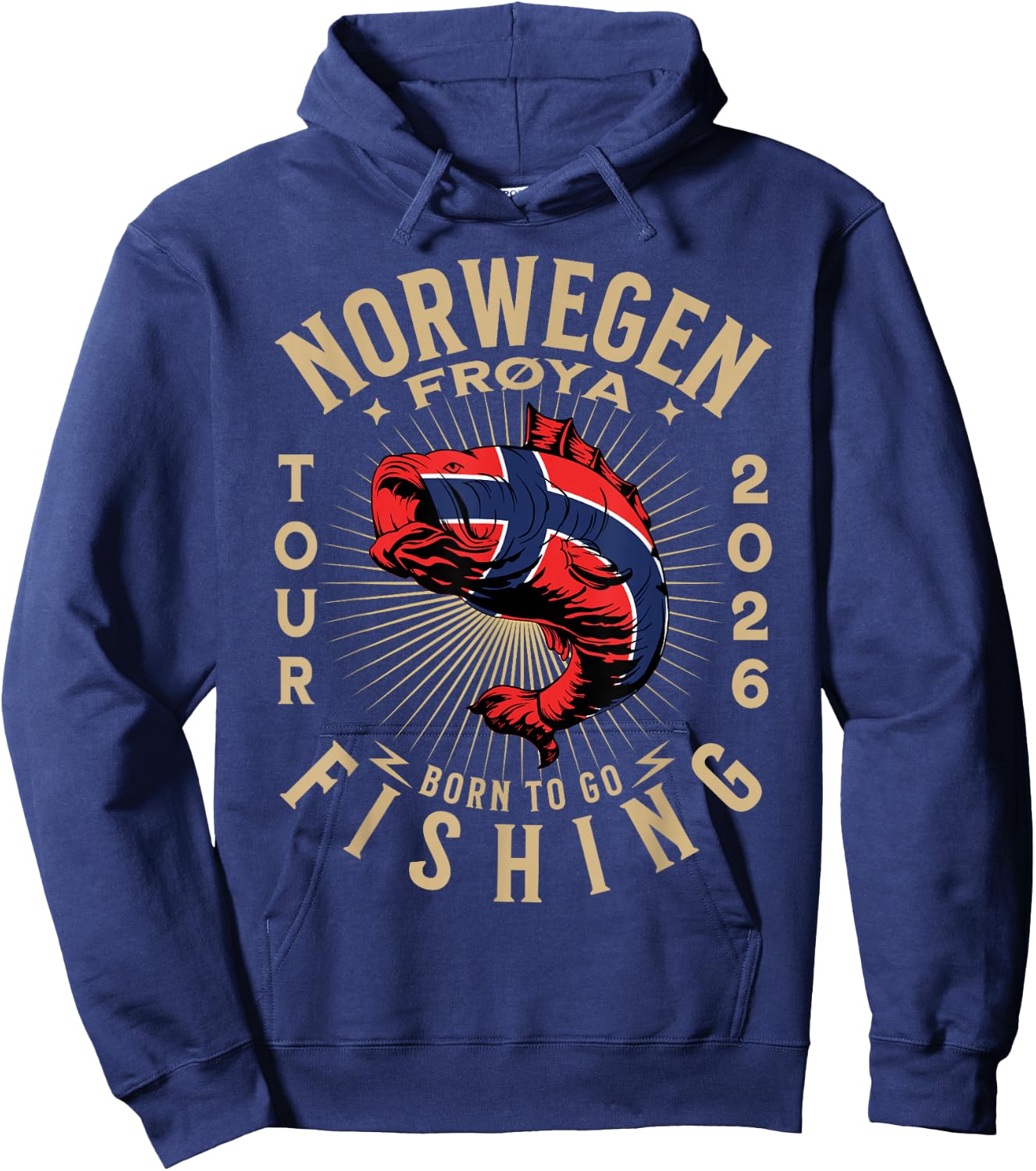Frøya Fishing Tour Norway 2026 , black Hoodie - Hoodie | Navy
