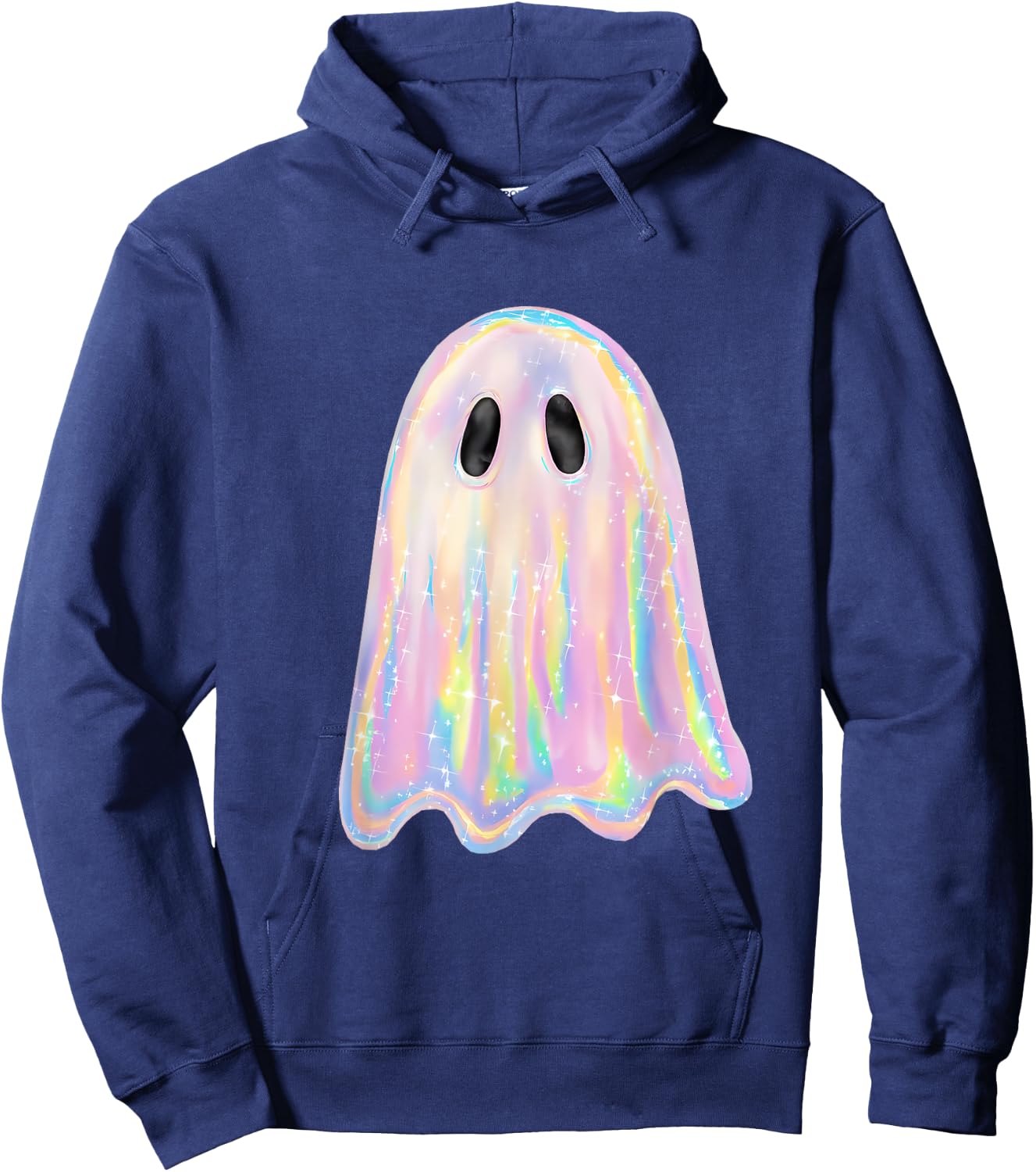 Retro Disco Ghost Cute Halloween Costume Funny Graphic Hoodie - Hoodie | Navy