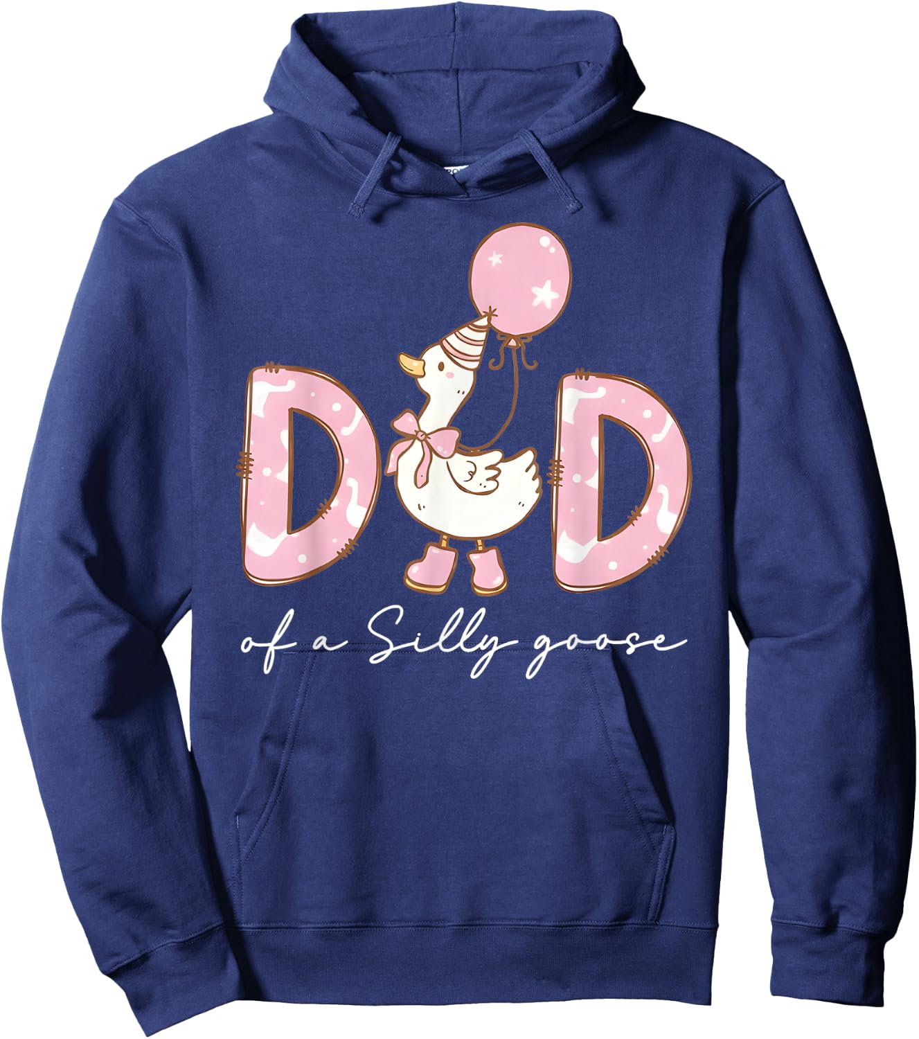 Dad of The Silly Goose Birthday Matching Family Party Hoodie - Hoodie | Navy