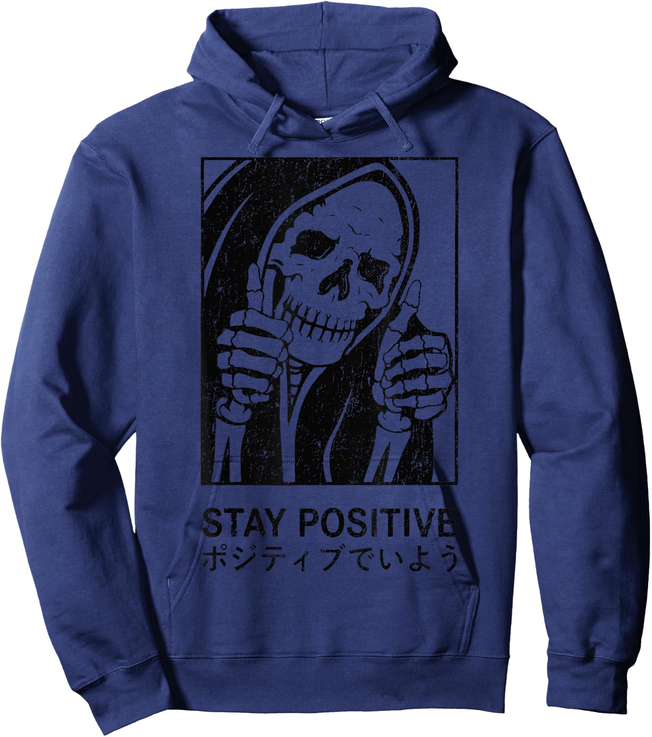 Aesthetic Clothes Vintage Streetwear Fashion Women Men Skull Hoodie - Hoodie | Navy