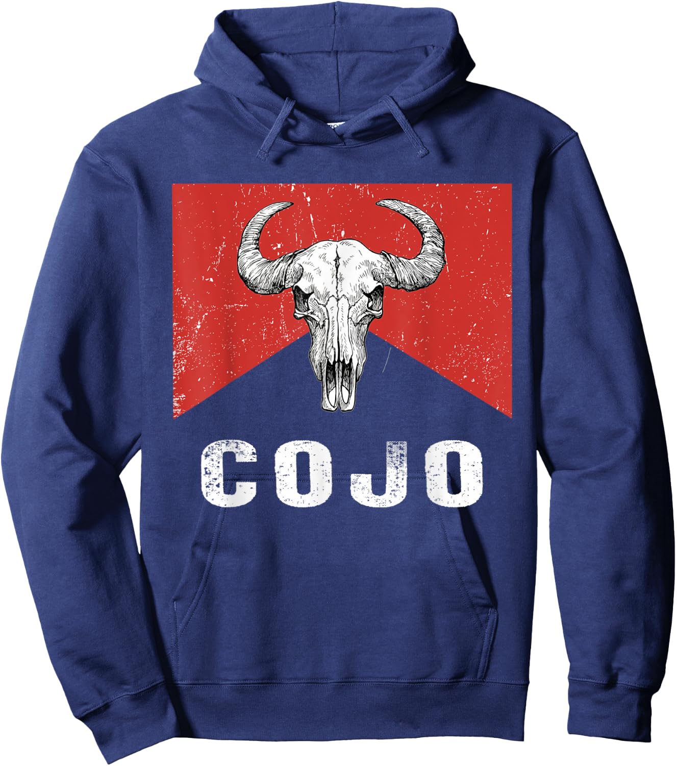 Retro Cojo Johnson Bull Skull Music Country 70s Cowboy Boots Hoodie - Hoodie | Navy
