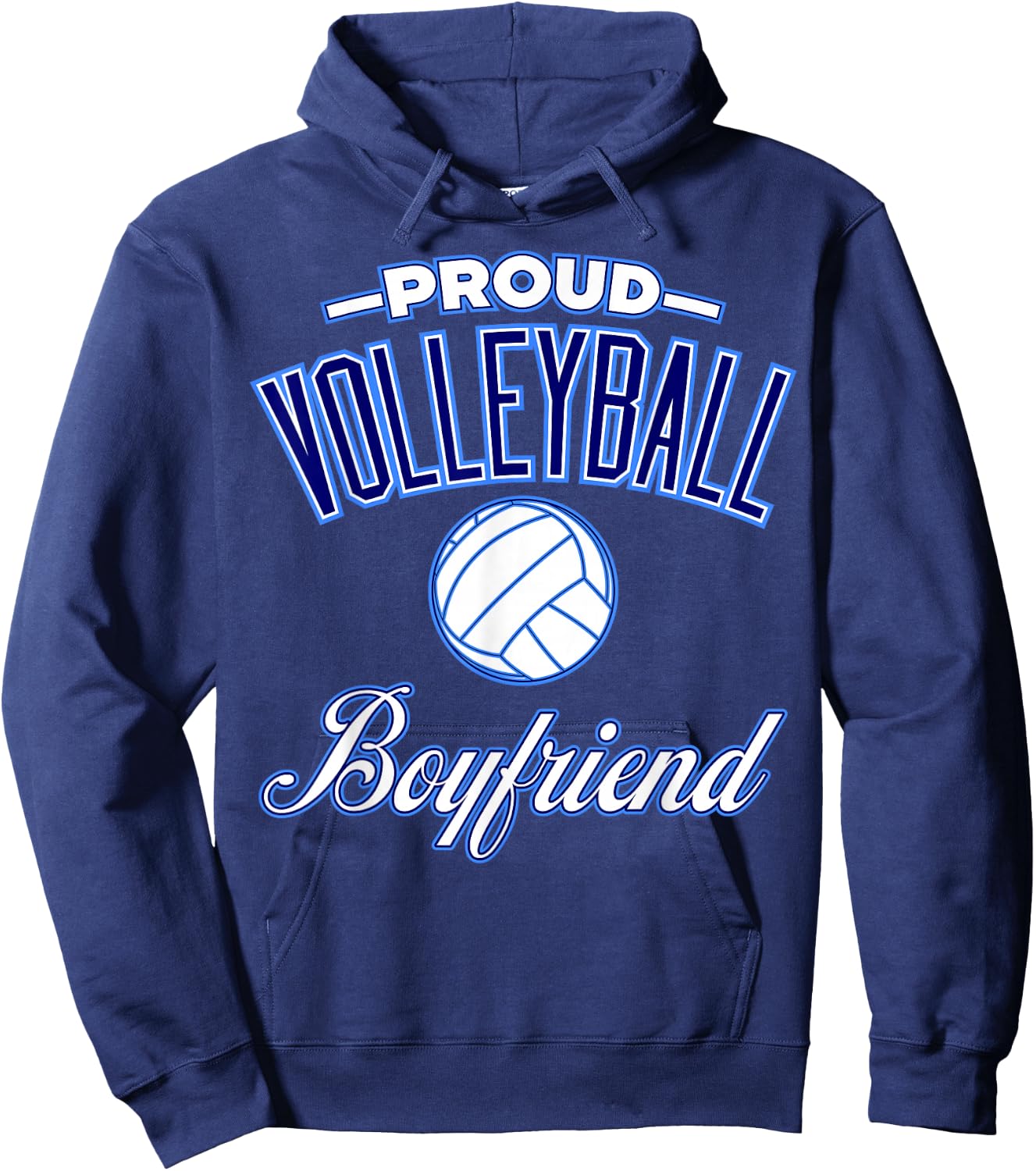 Volleyball Boyfriend Shirt Hoodie - Hoodie | Navy