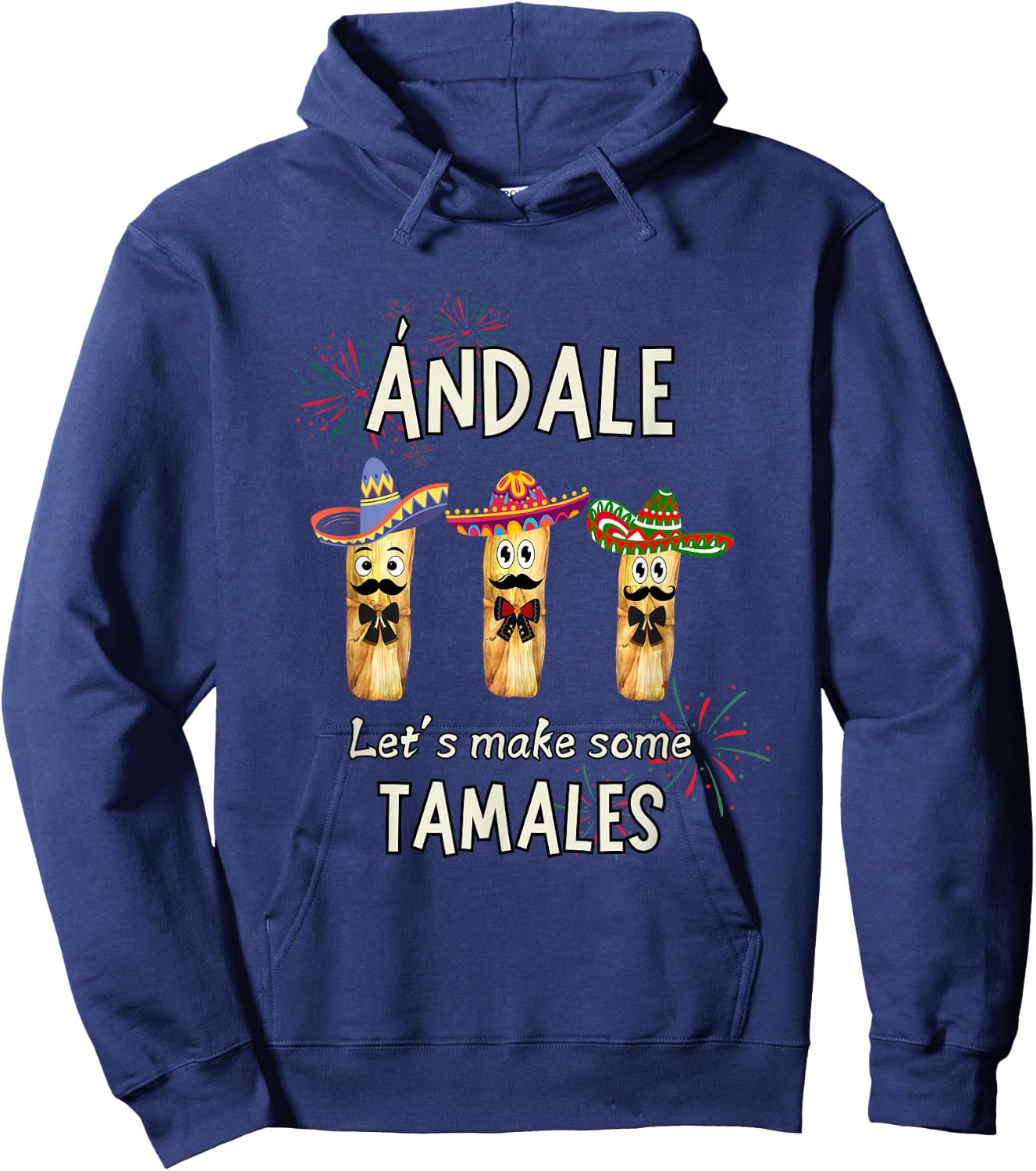 Let's Make Some Tamales Christmas Tamale Mexican Party Shirt Hoodie - Hoodie | Navy