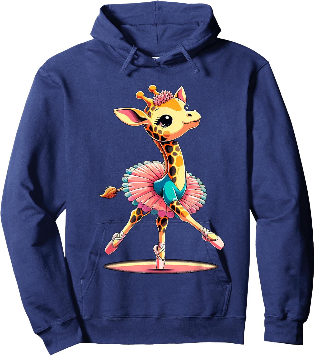 Ballerina Giraffe Dancing Hoodie - Hoodie | Navy