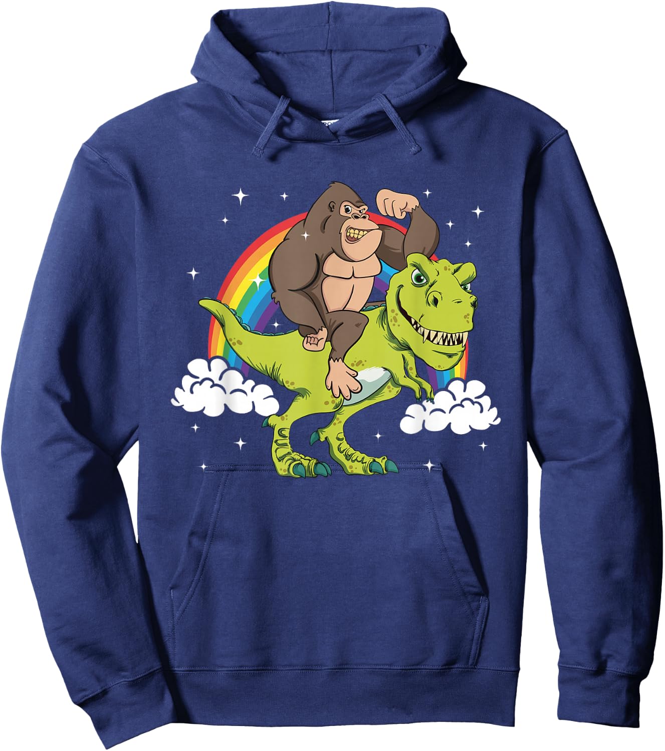 T-Rex Tyrannosaurus Dinosaur Dino Monkey Gorilla Ape Gift Hoodie - Hoodie | Navy