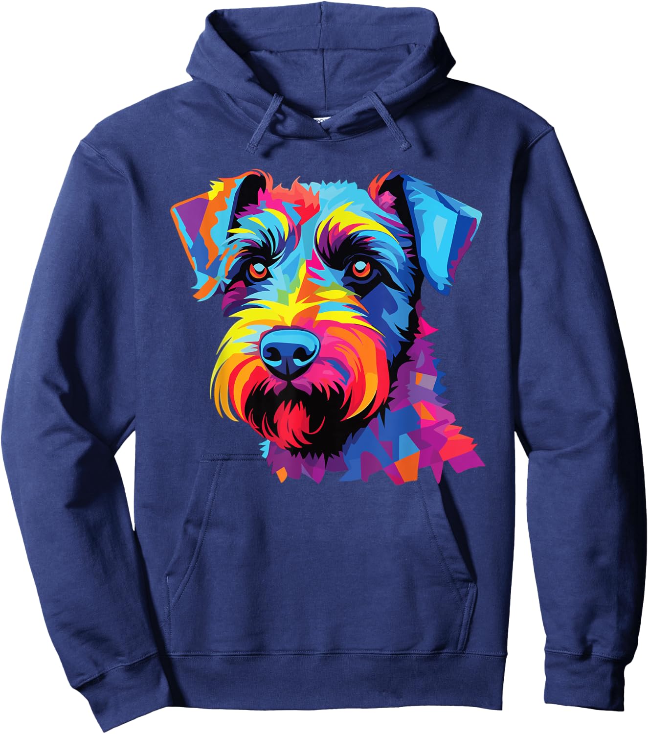 Watercolor Colorful Cesky Terrier Dogs Hoodie - Hoodie | Navy
