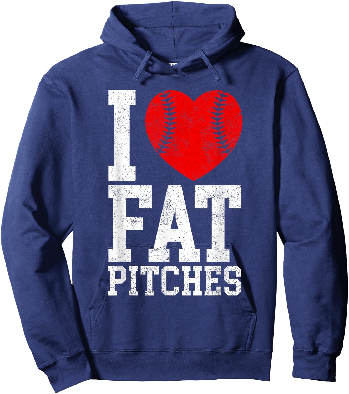 I Love Fat Pitches Funny Baseball Player Humor Hoodie - Hoodie | Navy