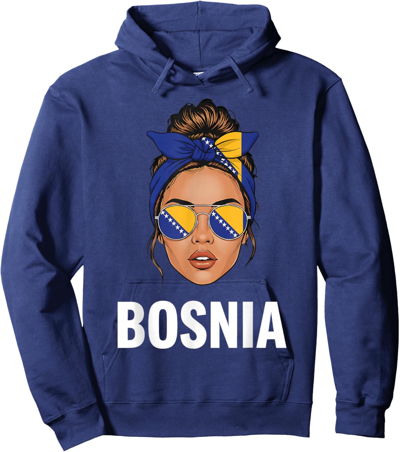 Bosnien und Herzegowina Flagge Bosnische Wurzeln Hoodie - Hoodie | Navy