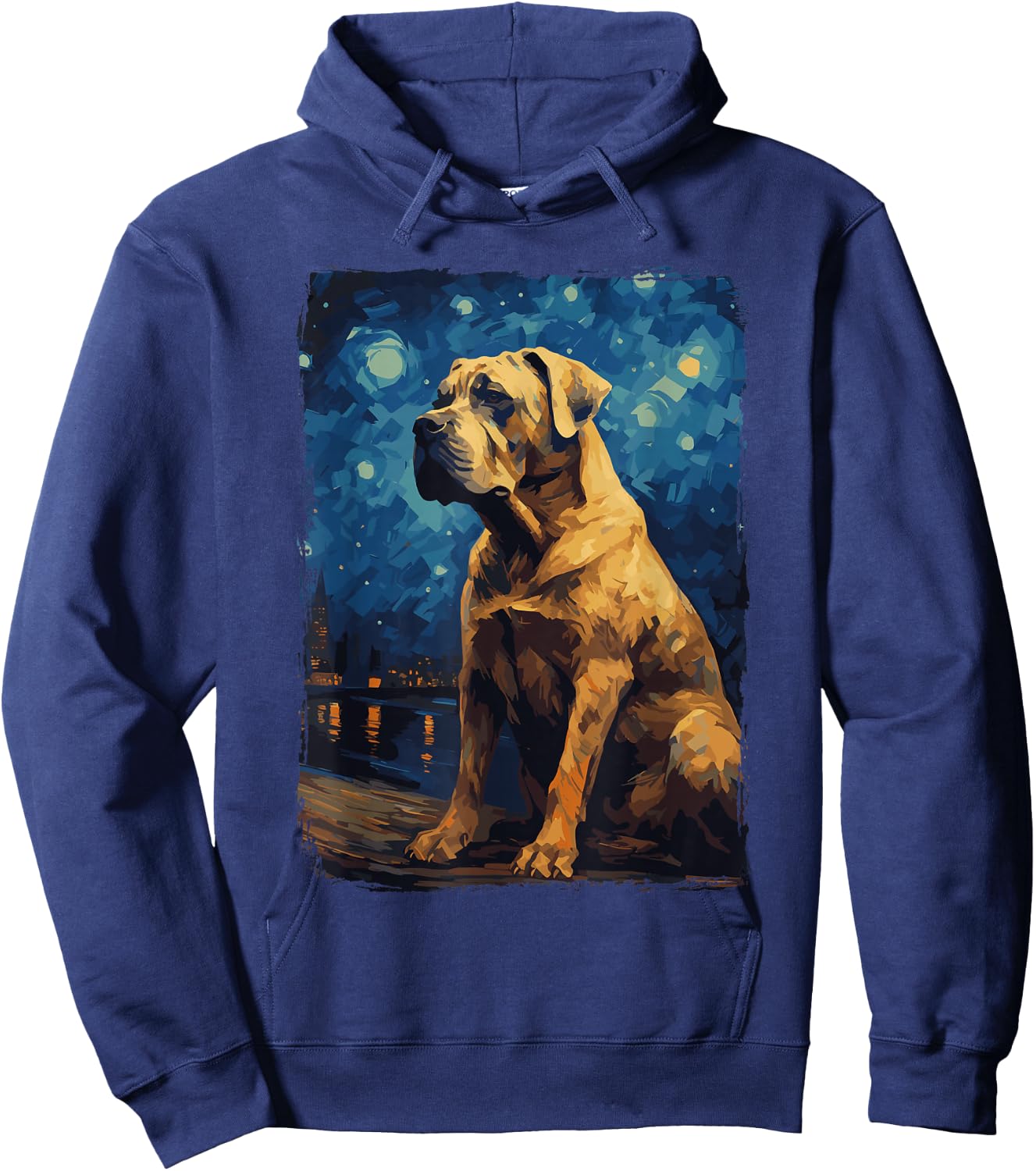 Presa Canario Starry Night Cane Corso Dogo Canario Hoodie - Hoodie | Navy