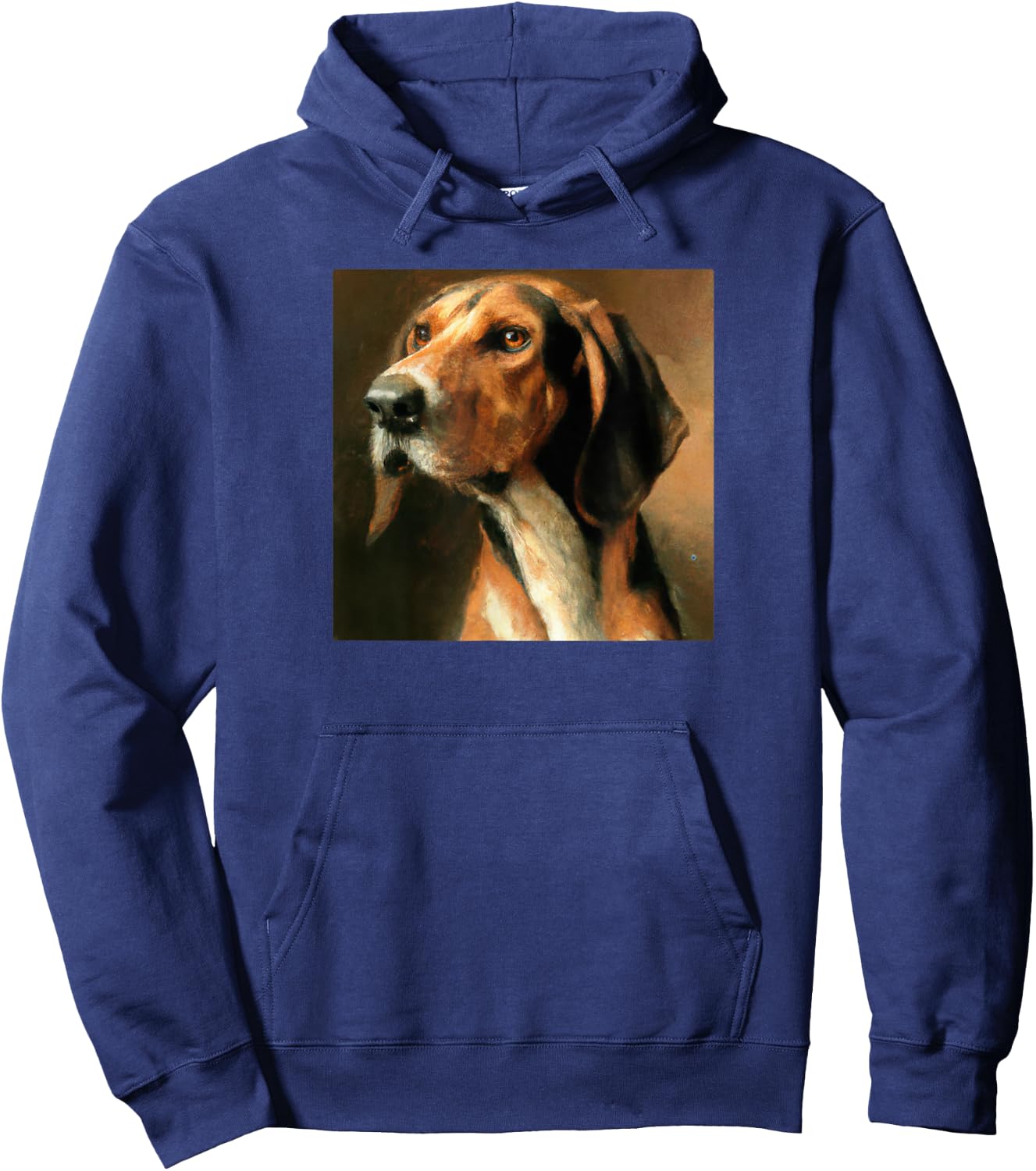 American English Coonhound Portrait Style Hoodie - Hoodie | Navy