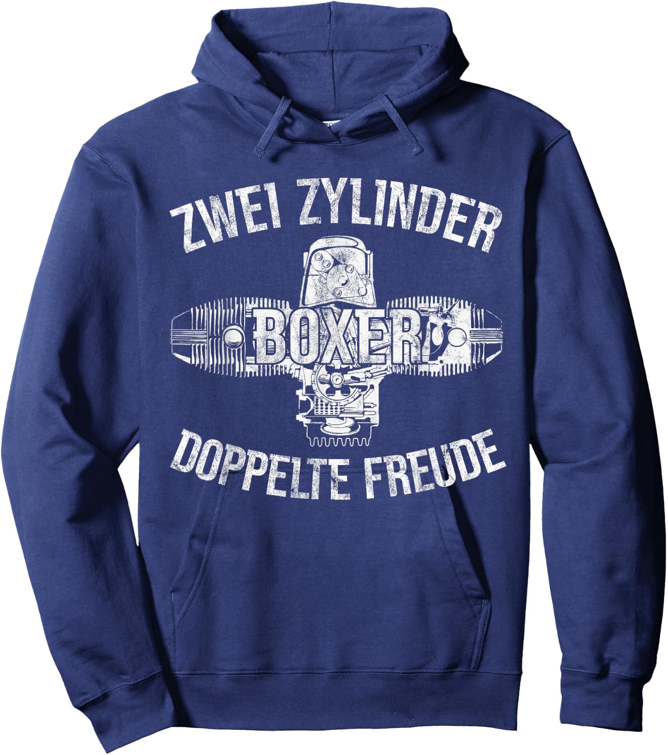 Boxer Two Cylinder Double Joy Biker Two-Cylinder , black Hoodie - Hoodie | Navy