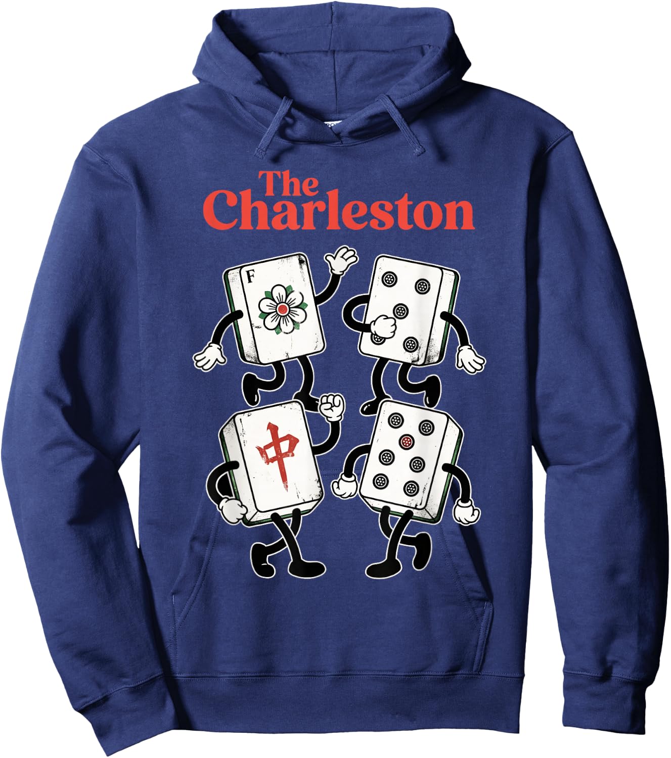 The Charleston Retro Funny Mahjong Player Men Women Hoodie - Hoodie | Navy