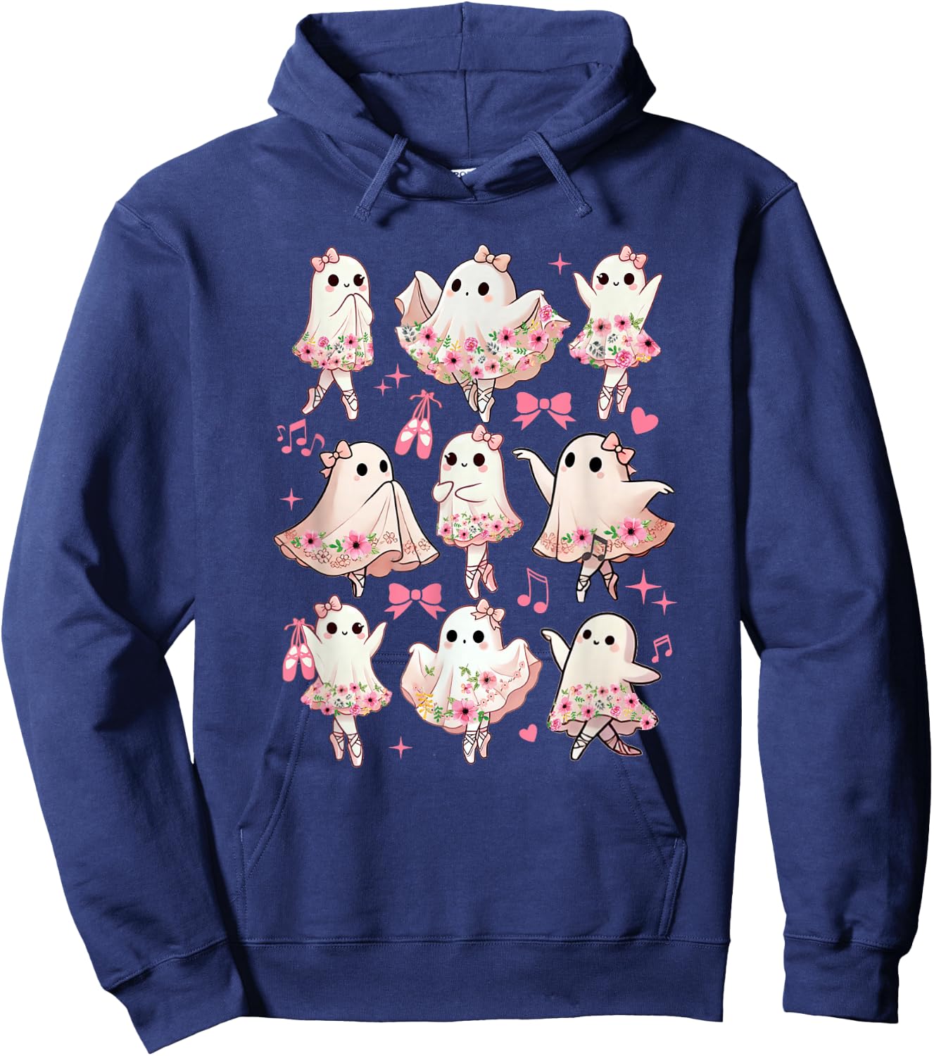 Ballet Ghost Ballet Dancer Spooky Dance Halloween Teacher Hoodie - Hoodie | Navy