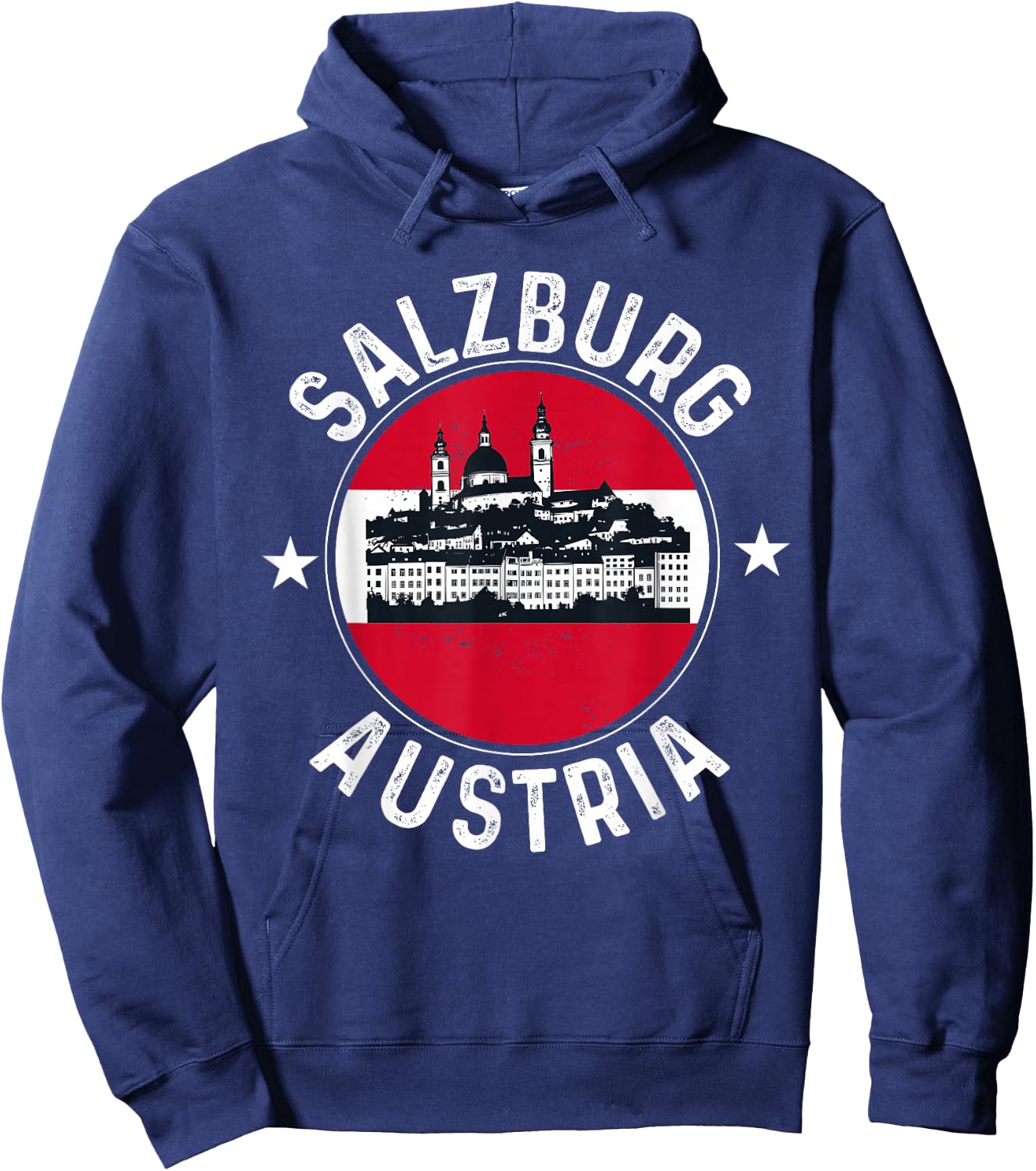 Salzburg Austria Souvenir Men Women Reminder Austrian Flag Hoodie - Hoodie | Navy
