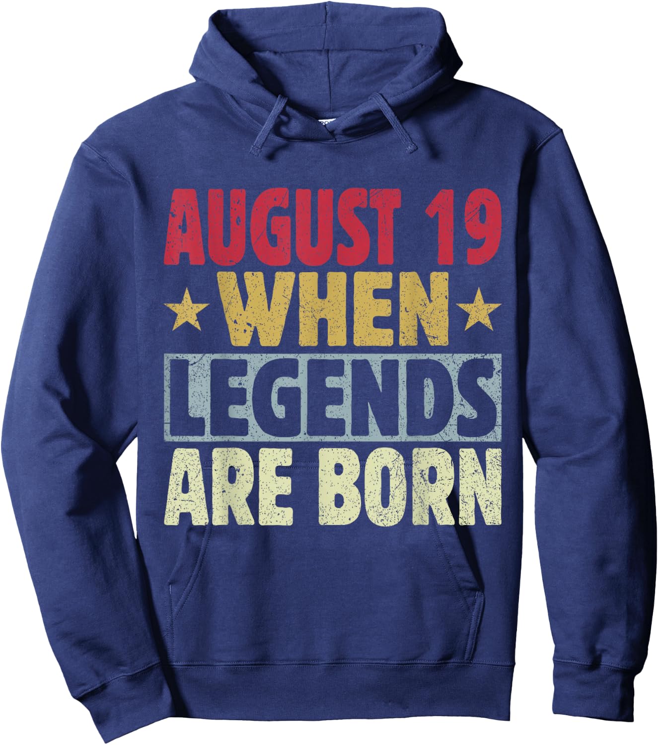 2024 19th Of August Birthday - August 19 Birthday Hoodie - Hoodie | Navy