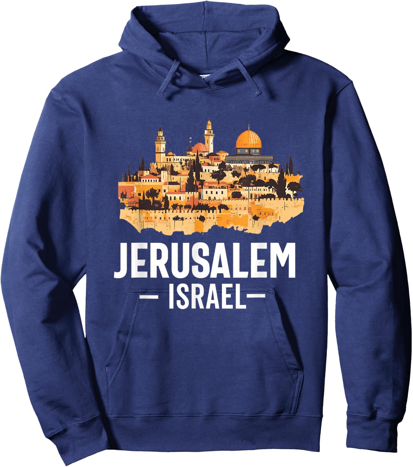 Jérusalem Israël Skyline Souvenir Israélien Juif Femme Homme Hoodie - Hoodie | Navy