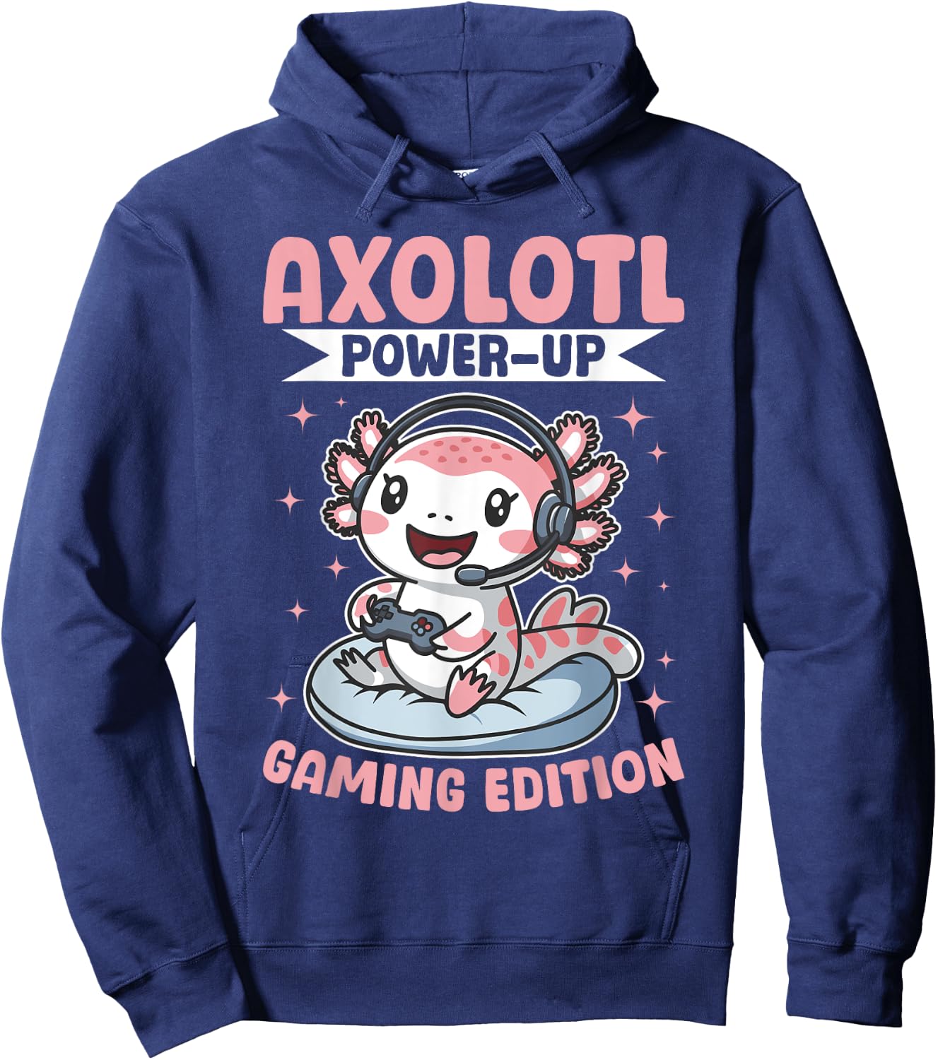 Funny Axolotl Gamer Gaming Kawaii Axolotl Loot Box Surprise Hoodie - Hoodie | Navy