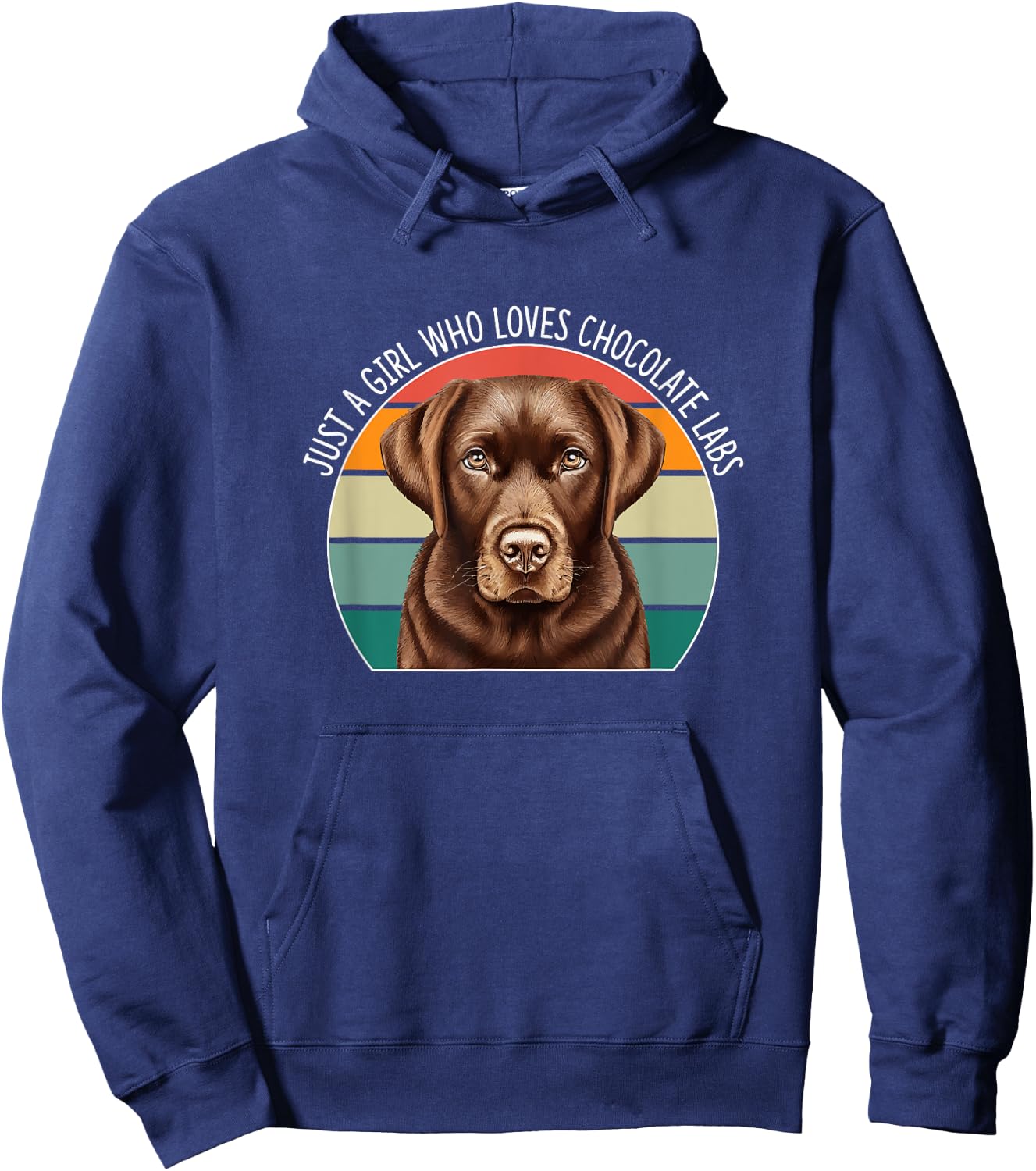 Just A Girl Who Loves Chocolate Labs Hoodie - Hoodie | Navy