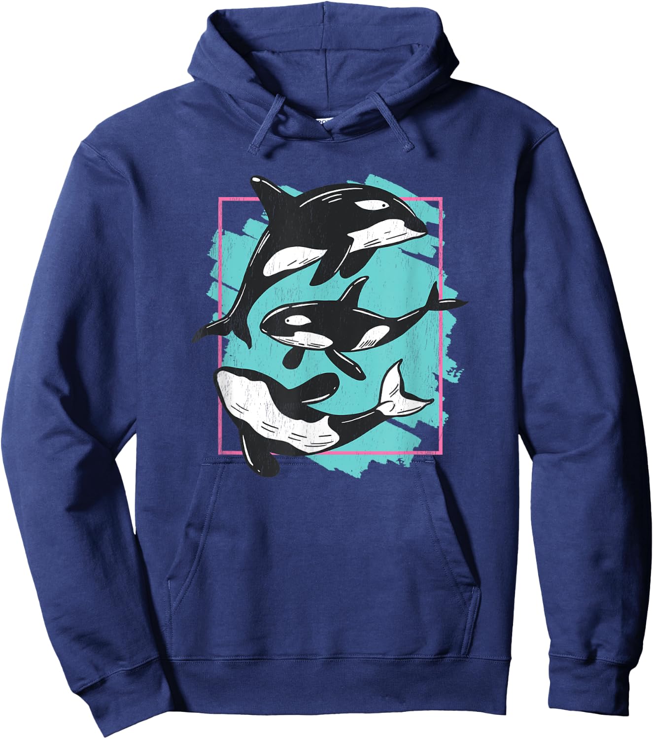 Save The Ocean Orca Whale Sea Life Friends graphic Hoodie - Hoodie | Navy