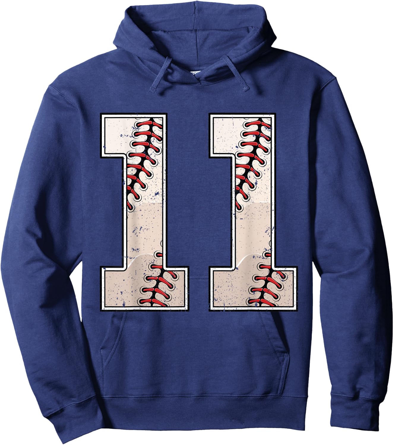Baseball Birthday Boy Eleven 11 Years Old 11th Bday Party Hoodie - Hoodie | Navy