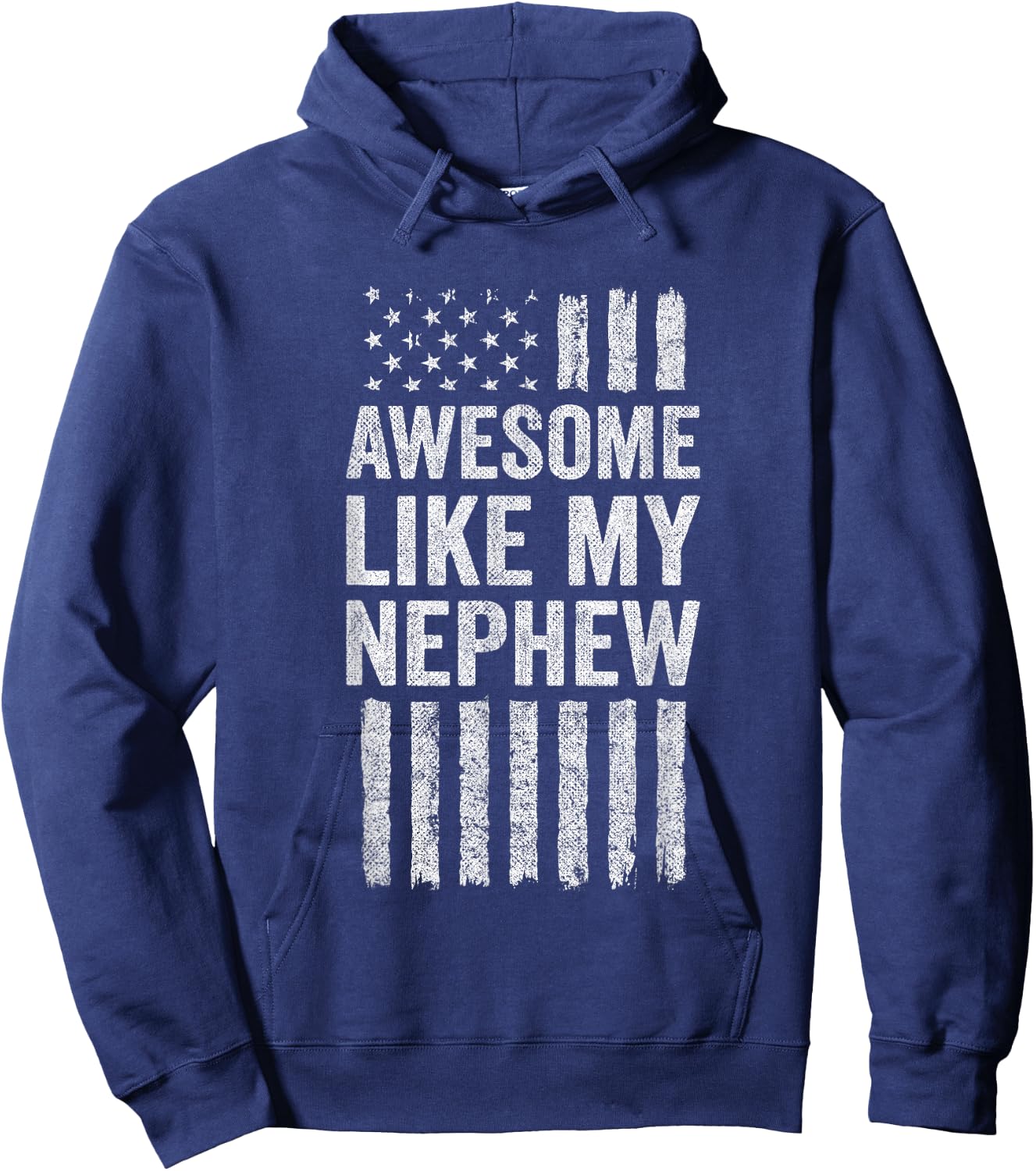 Awesome Like My Nephew - American Flag Proud Aunt Uncle Hoodie - Hoodie | Navy