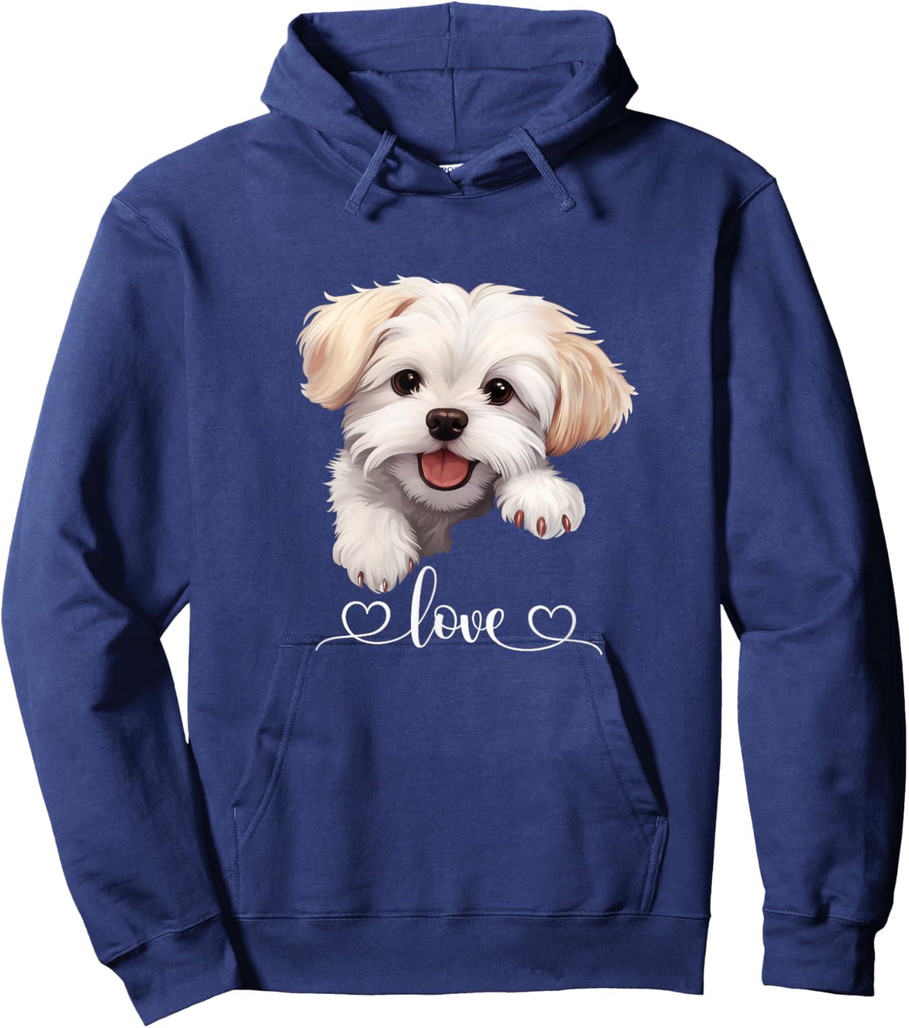 Maltese Love – Cute Small Dog Lover Gift Hoodie - Hoodie | Navy