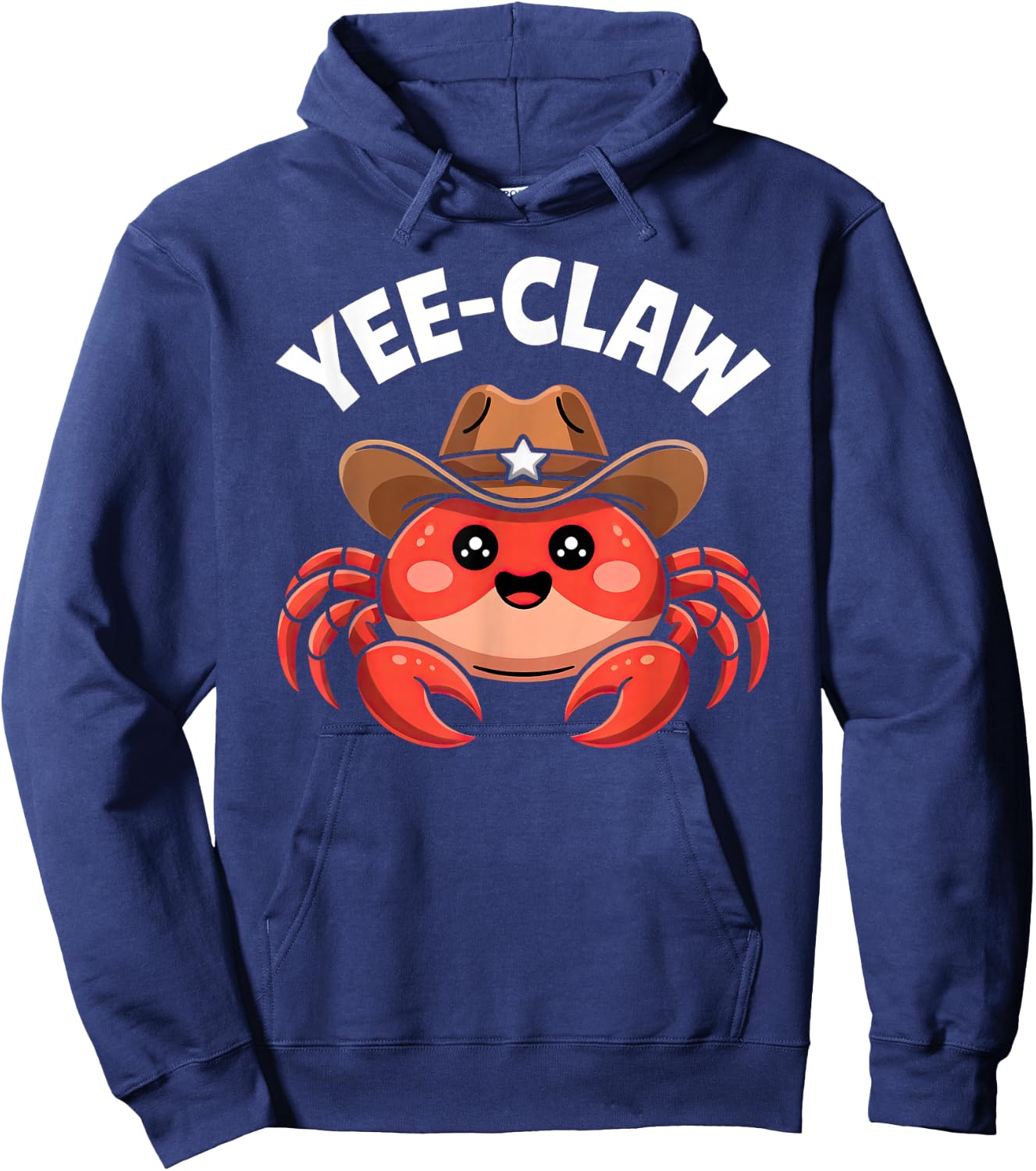 Yee Claw Funny Crab Cajun Maryland Seafood Festival Lobster Hoodie - Hoodie | Navy
