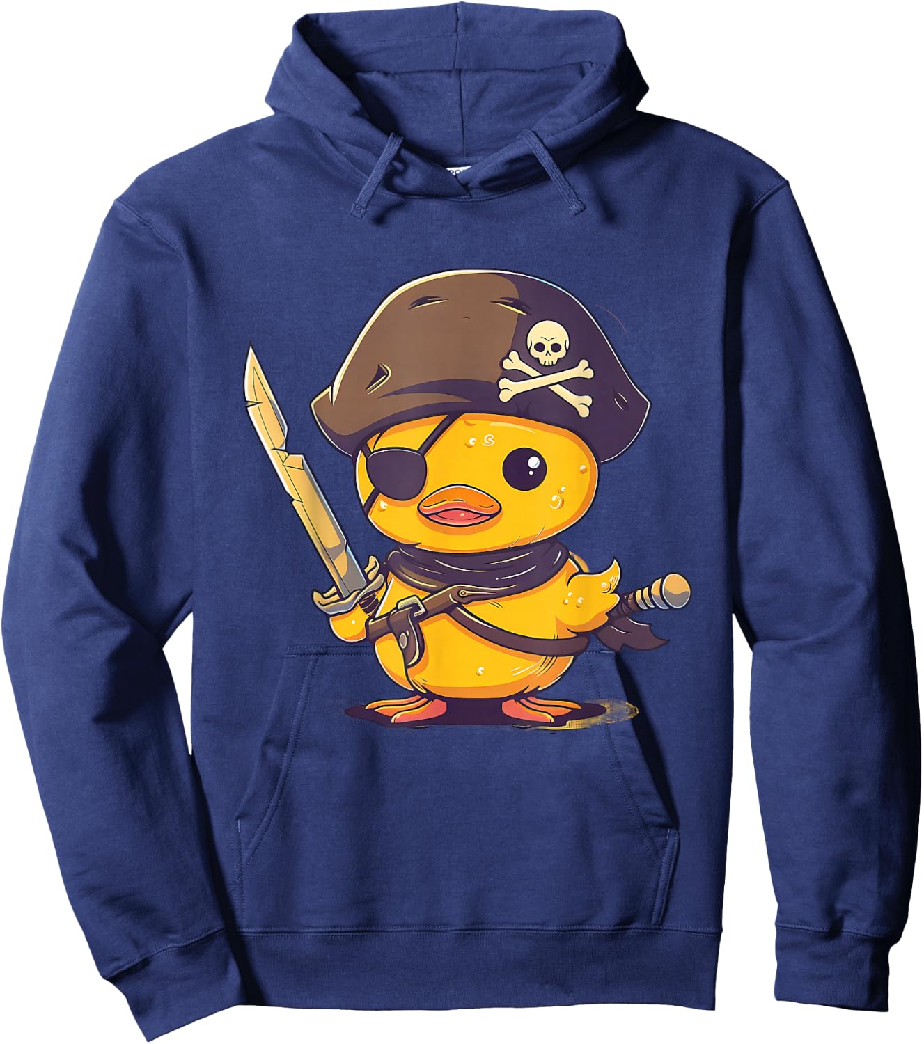 Rubber Duck Pirate Rubber Duckling Rubber Duckie Drawing Hoodie - Hoodie | Navy
