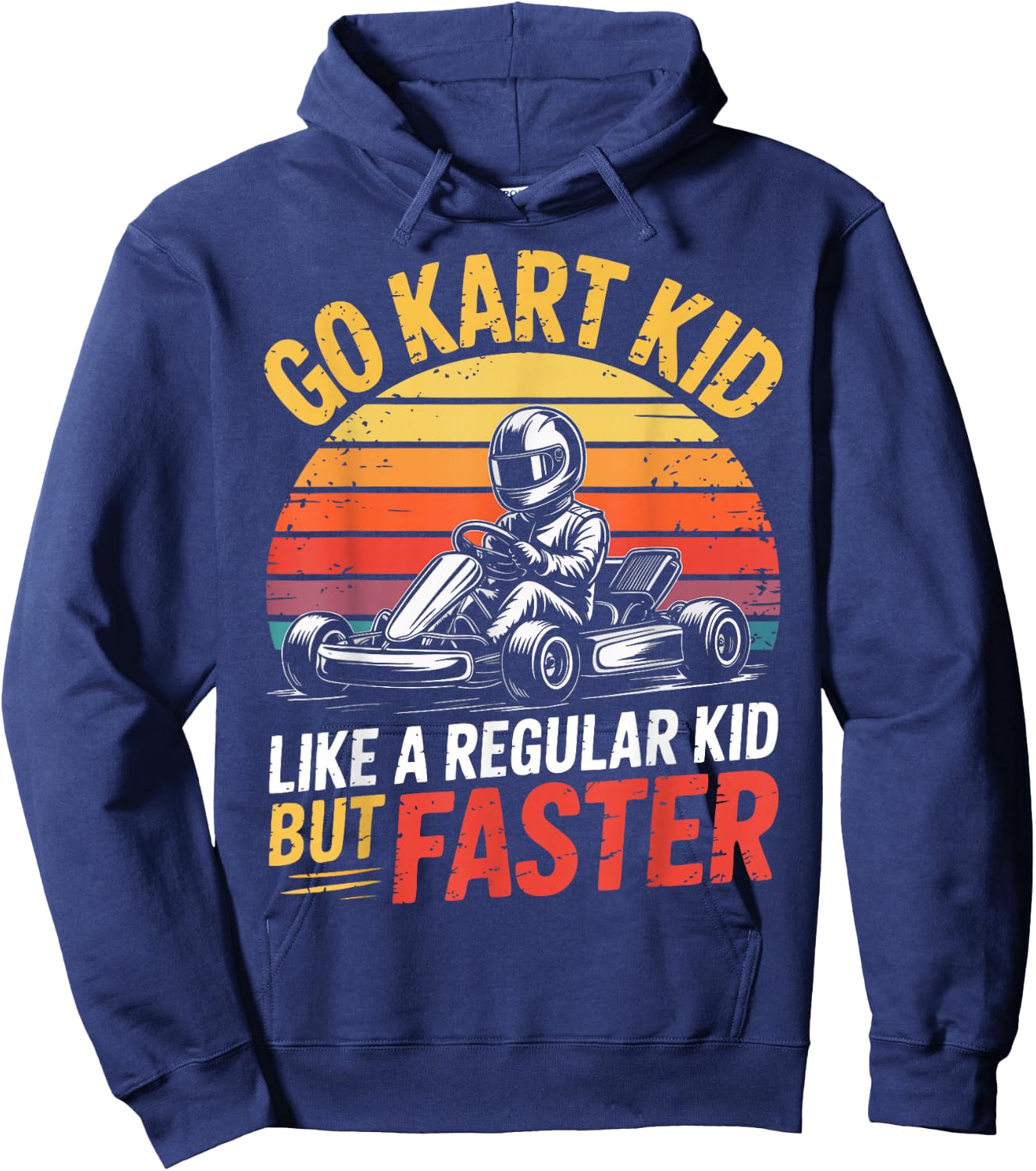 Go Kart Kid Racer Child Racing Driver Hoodie - Hoodie | Navy