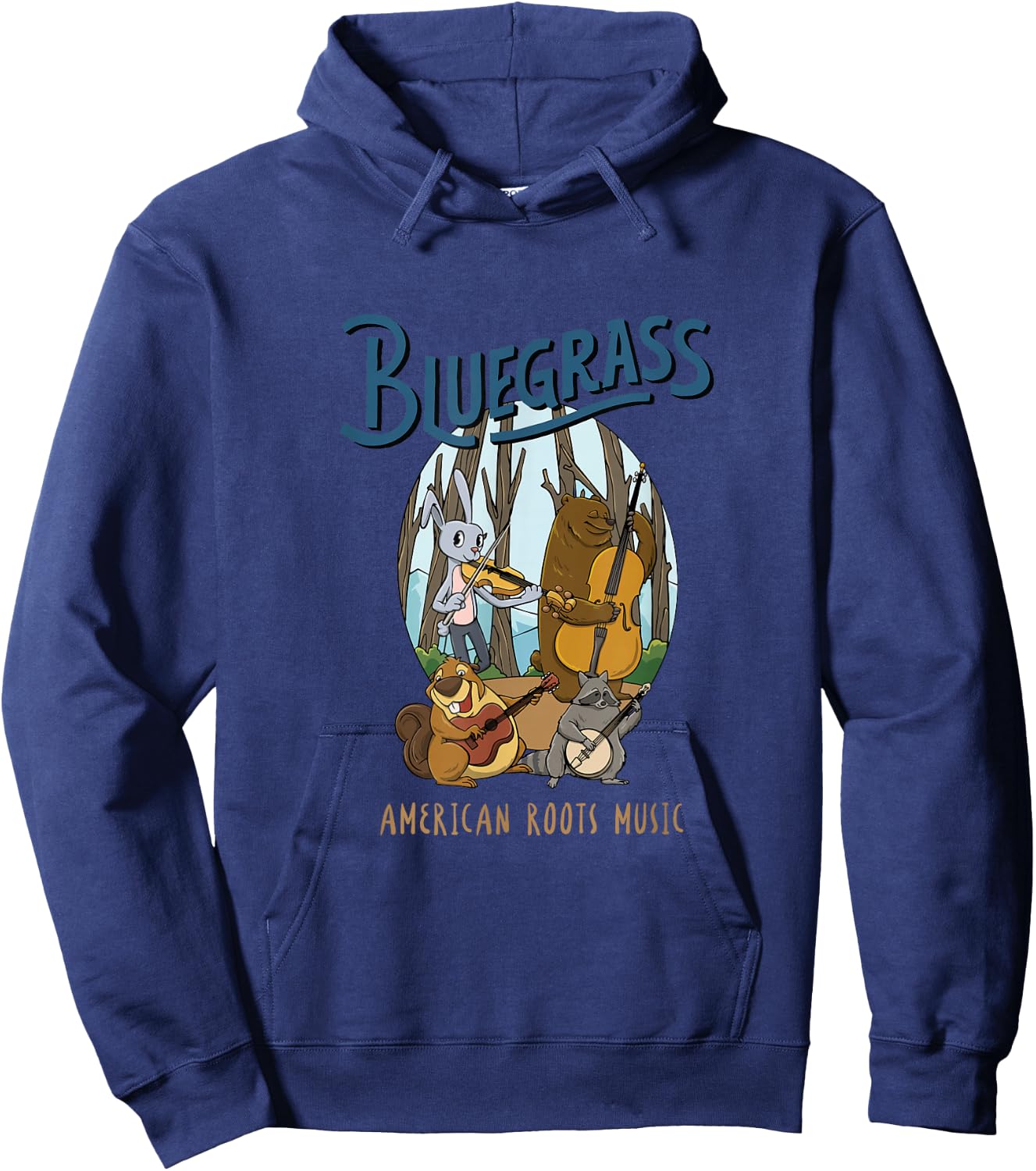 Animals Bluegrass Musician Design for Bluegrass Concert Hoodie - Hoodie | Navy