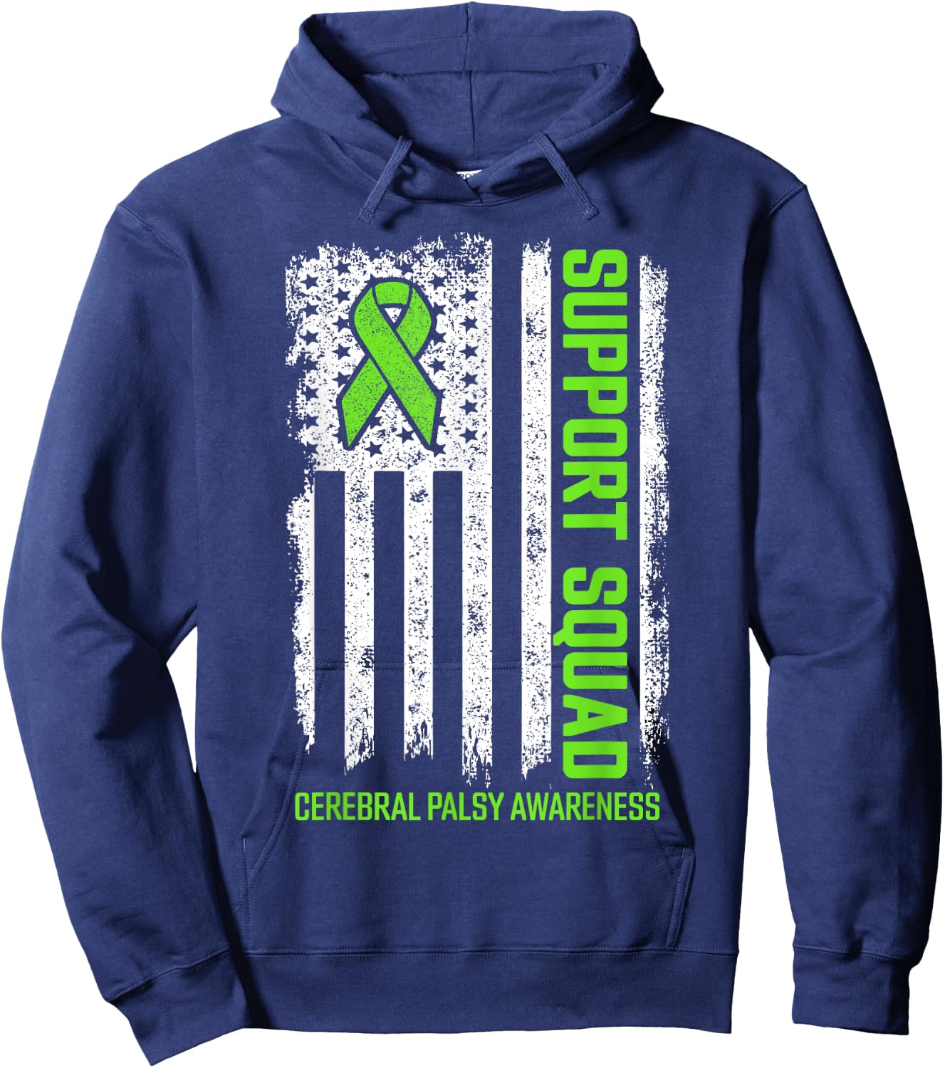 Cerebral Palsy Support Squad Family Cerebral Palsy Awareness Hoodie - Hoodie | Navy