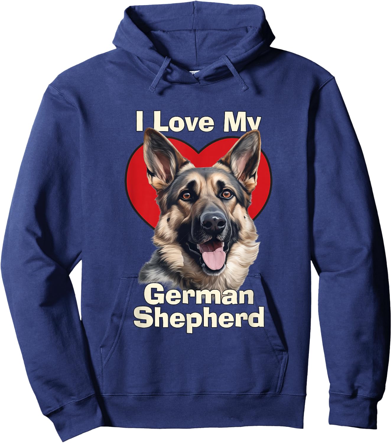 I Love My Shepherd Puppy Hoodie - Hoodie | Navy