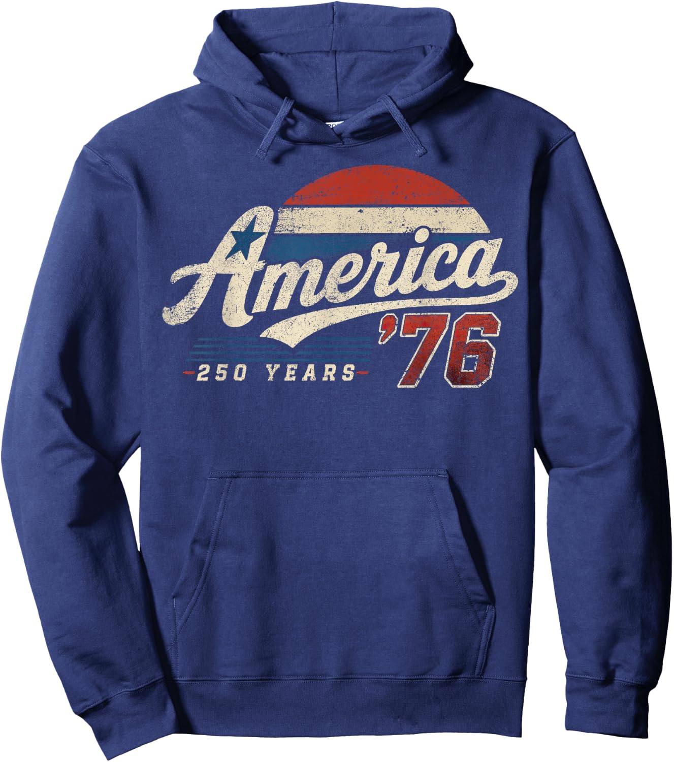 America Retro 250 Years USA 1776 2026 4th of July Men Women Hoodie - Hoodie | Navy