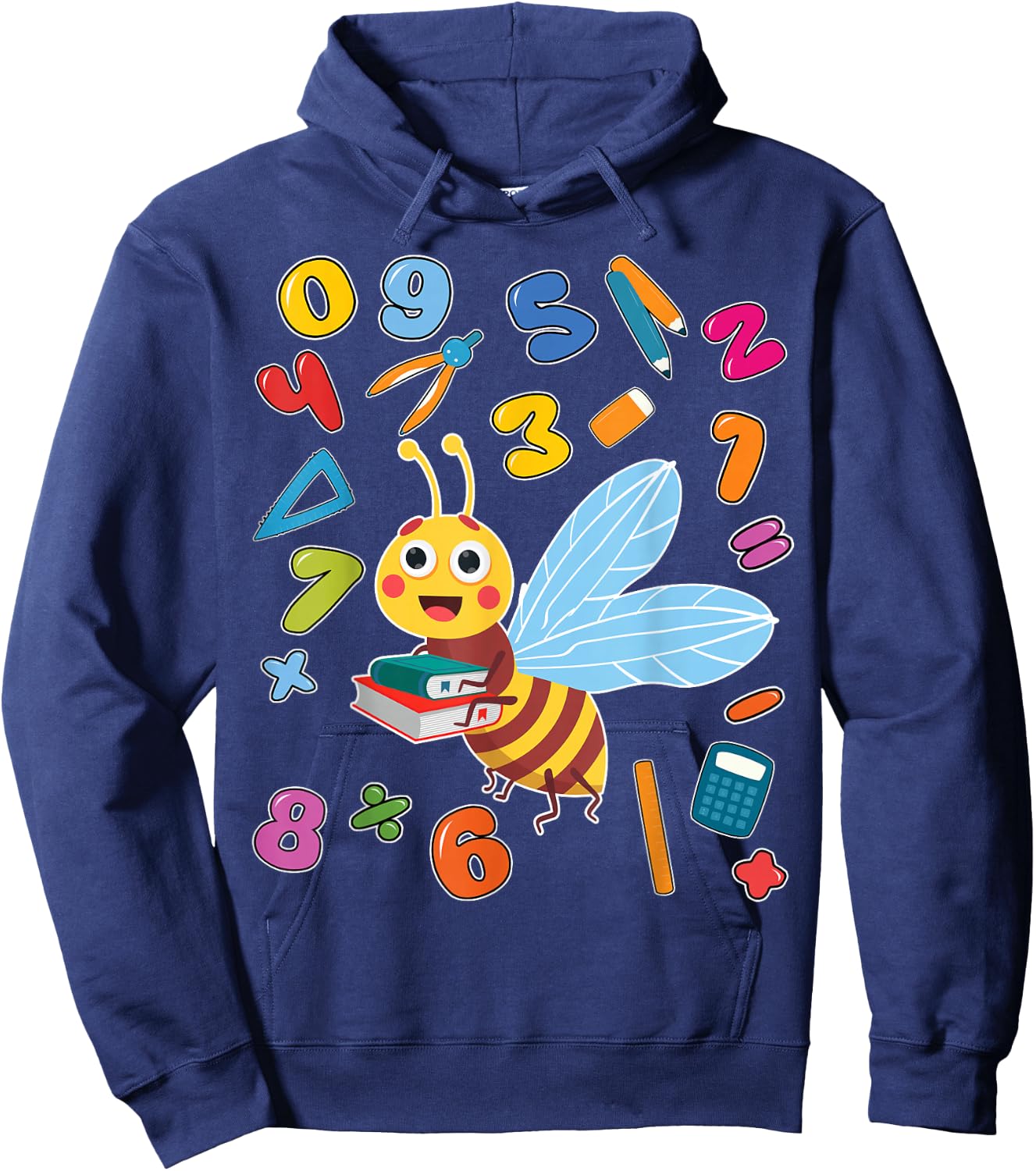 Numbers Math day back school kids number day bee costume Hoodie - Hoodie | Navy