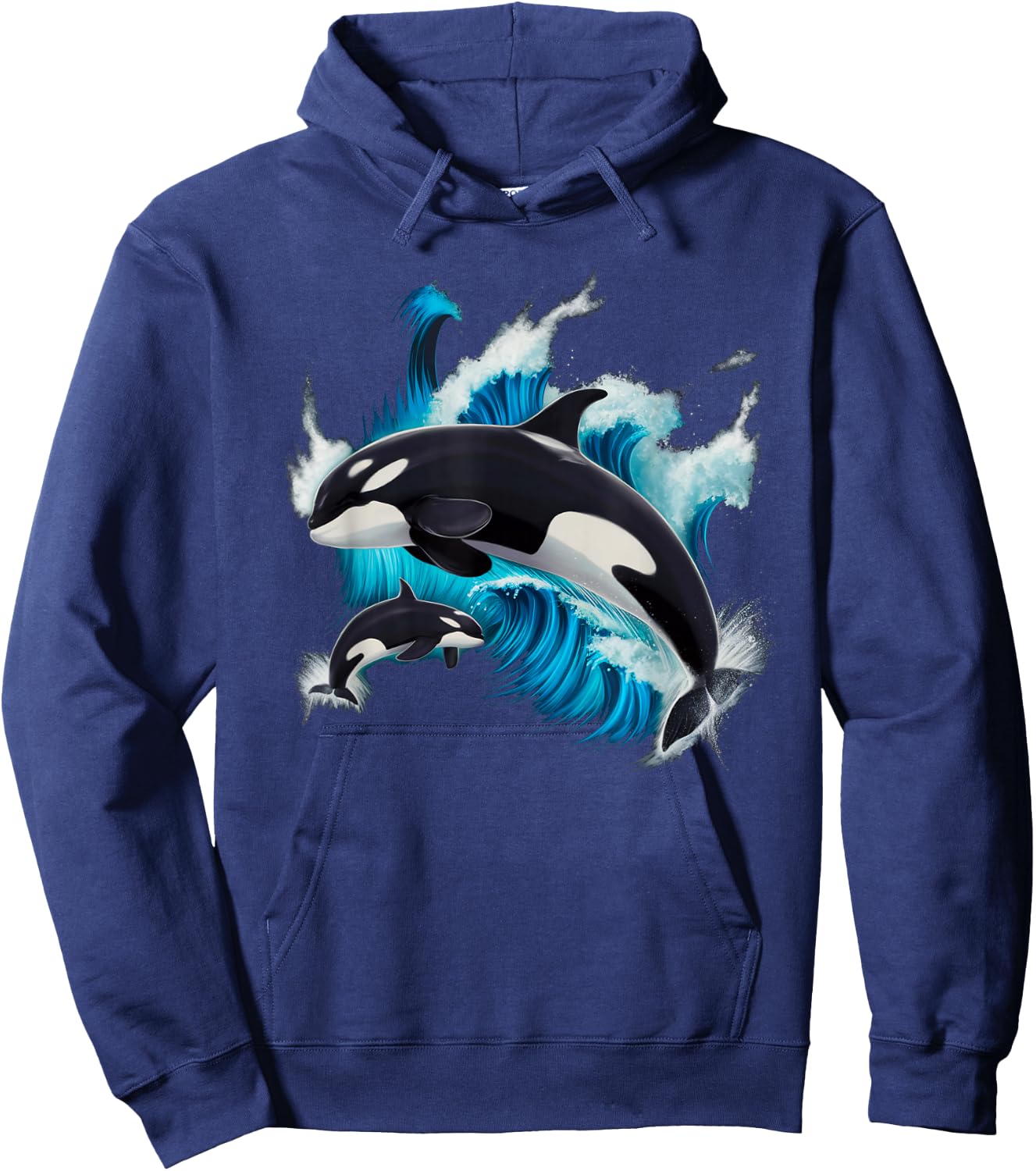 Beautiful Kids Whale Orca Hoodie - Hoodie | Navy