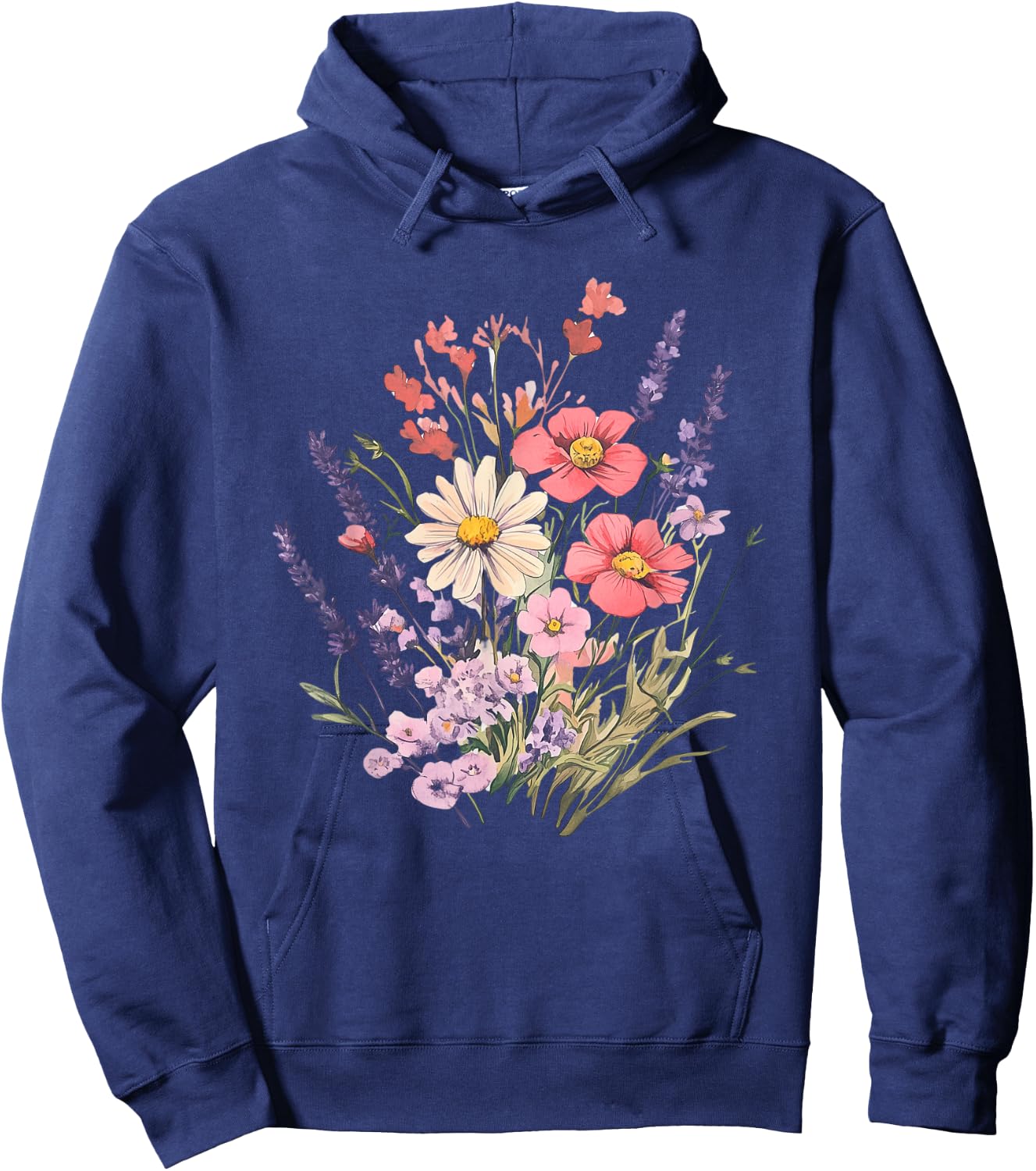 Flower Shirt Bouquet Design for Lovers Hoodie - Hoodie | Navy
