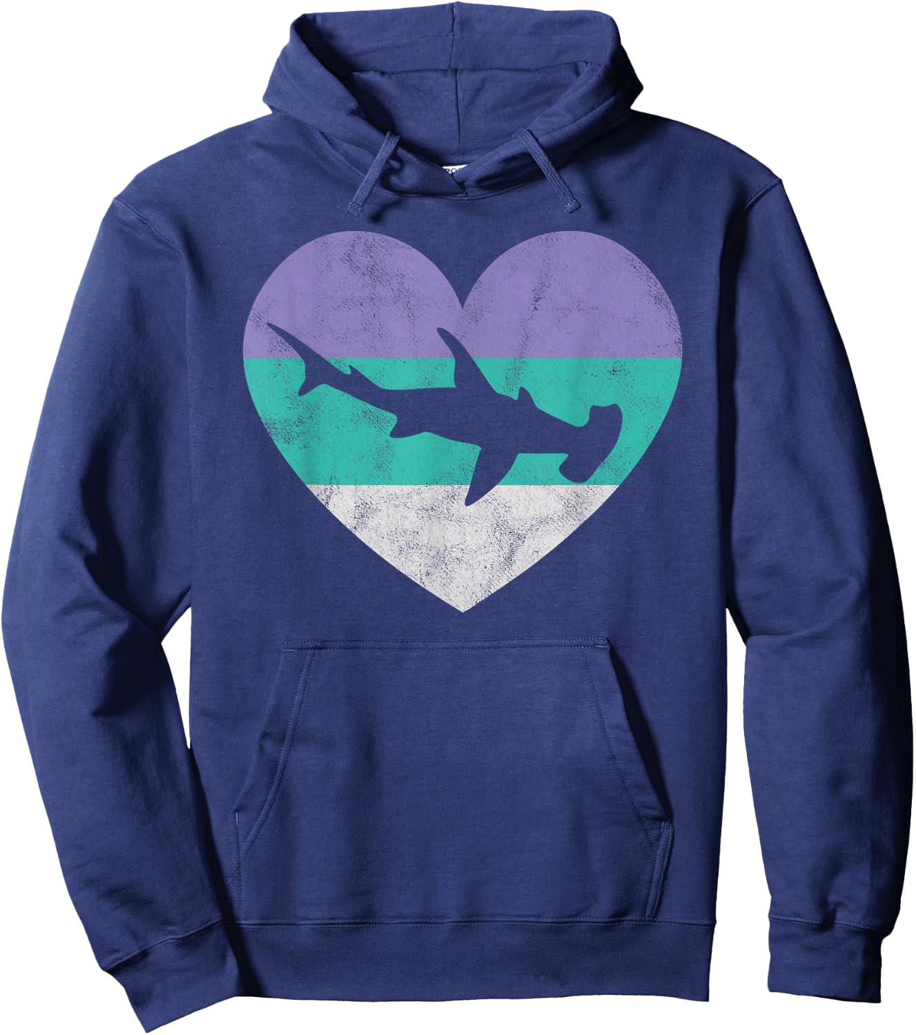 Hammerhead Shark Gift & Girls Retro Cute Hoodie - Hoodie | Navy