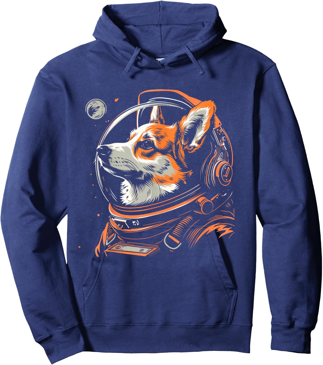 Corgi Astronaut Funny Cute Dog Suit Hoodie - Hoodie | Navy