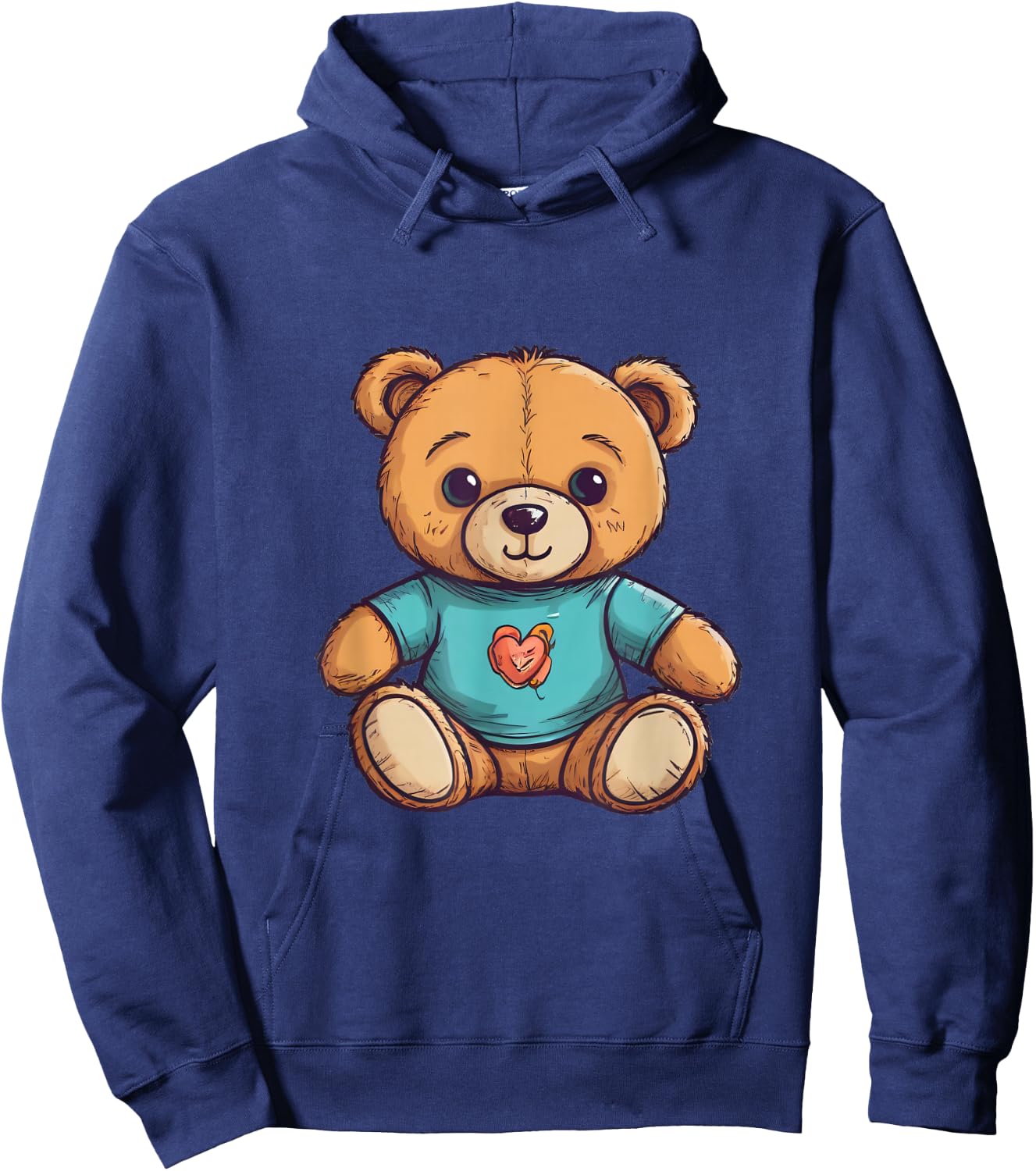 Teddybär süßer Teddy Bär Liebe Zeichnung Hoodie - Hoodie | Navy
