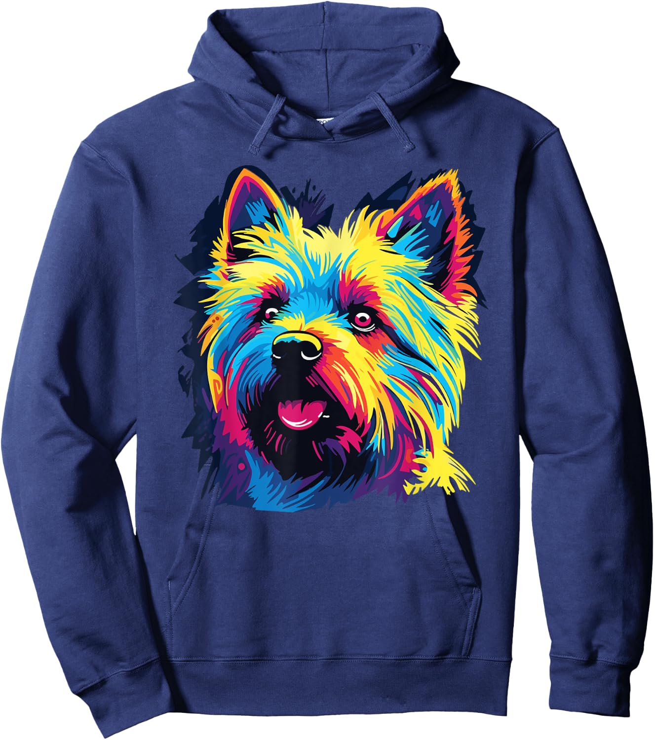 Watercolor Colorful Norwich Terrier Dog Men Women Girls Kids Hoodie - Hoodie | Navy