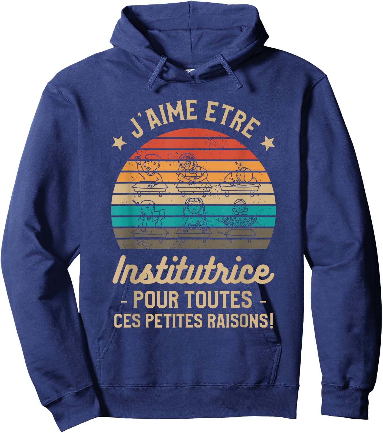 J'aime Être Institutrice Pour Toutes Ces Petites Raisons Hoodie - Hoodie | Navy