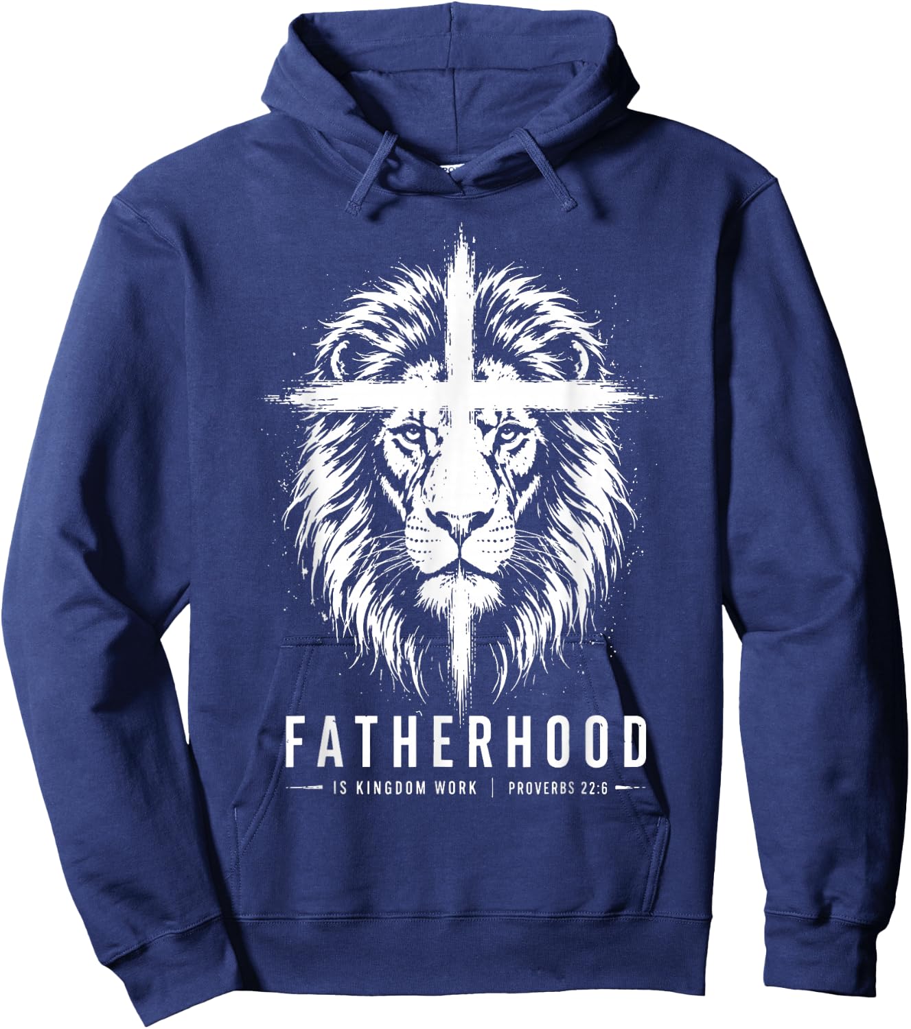 Fatherhood is Kingdom Work Christian Dad Men Father's Day Hoodie - Hoodie | Navy
