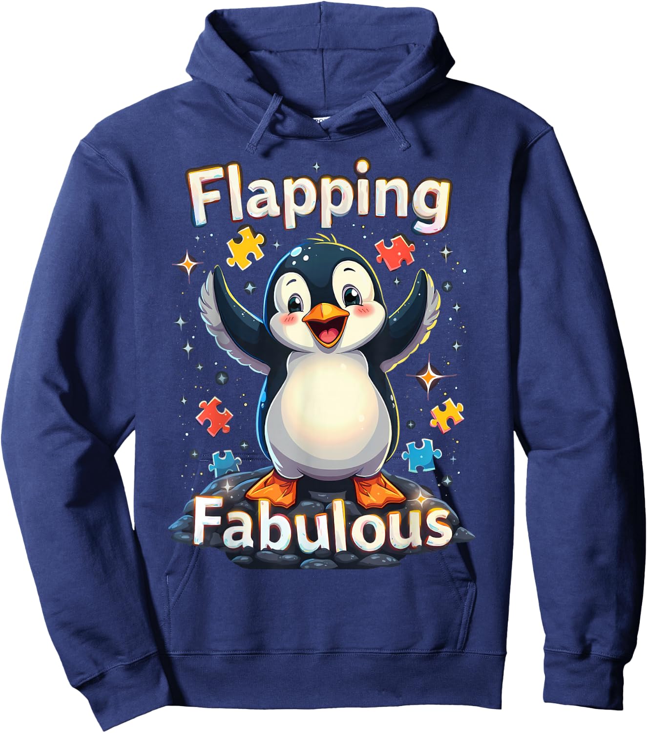 Autism Awareness Month Penguin Hoodie - Hoodie | Navy